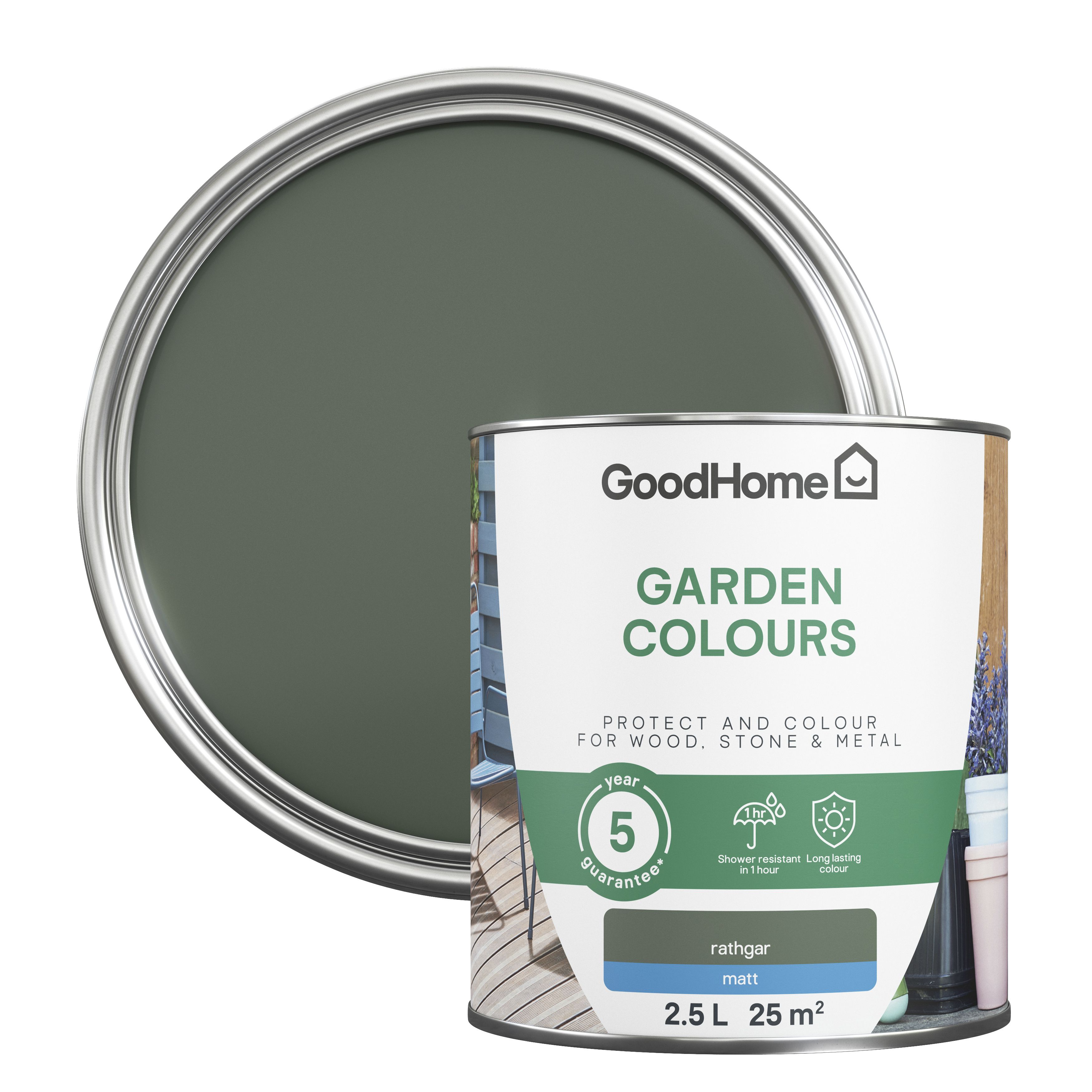 GoodHome Colour It Rathgar Matt Multi-surface paint, 2.5L