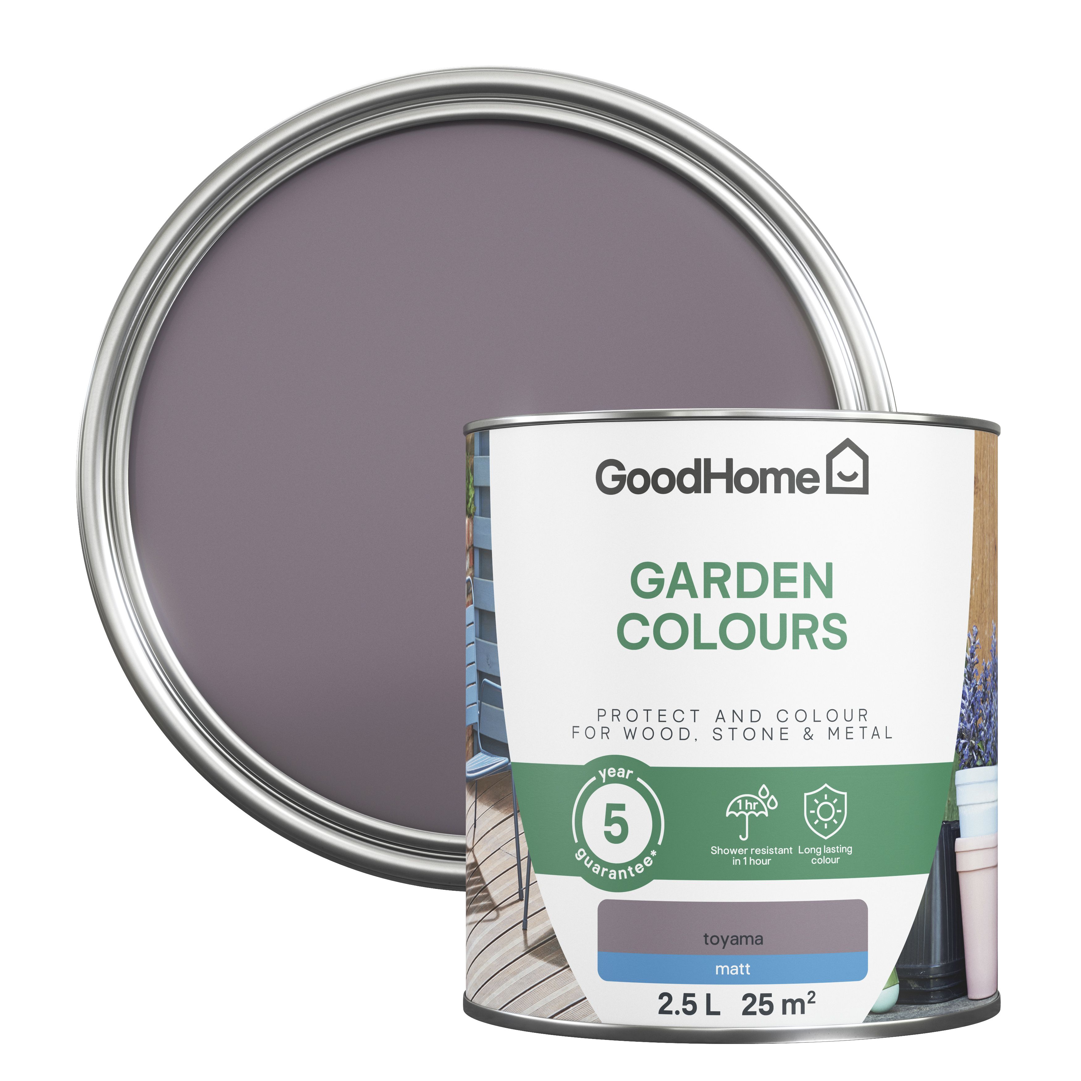 GoodHome Colour It Toyama Matt Multi-surface paint, 2.5L