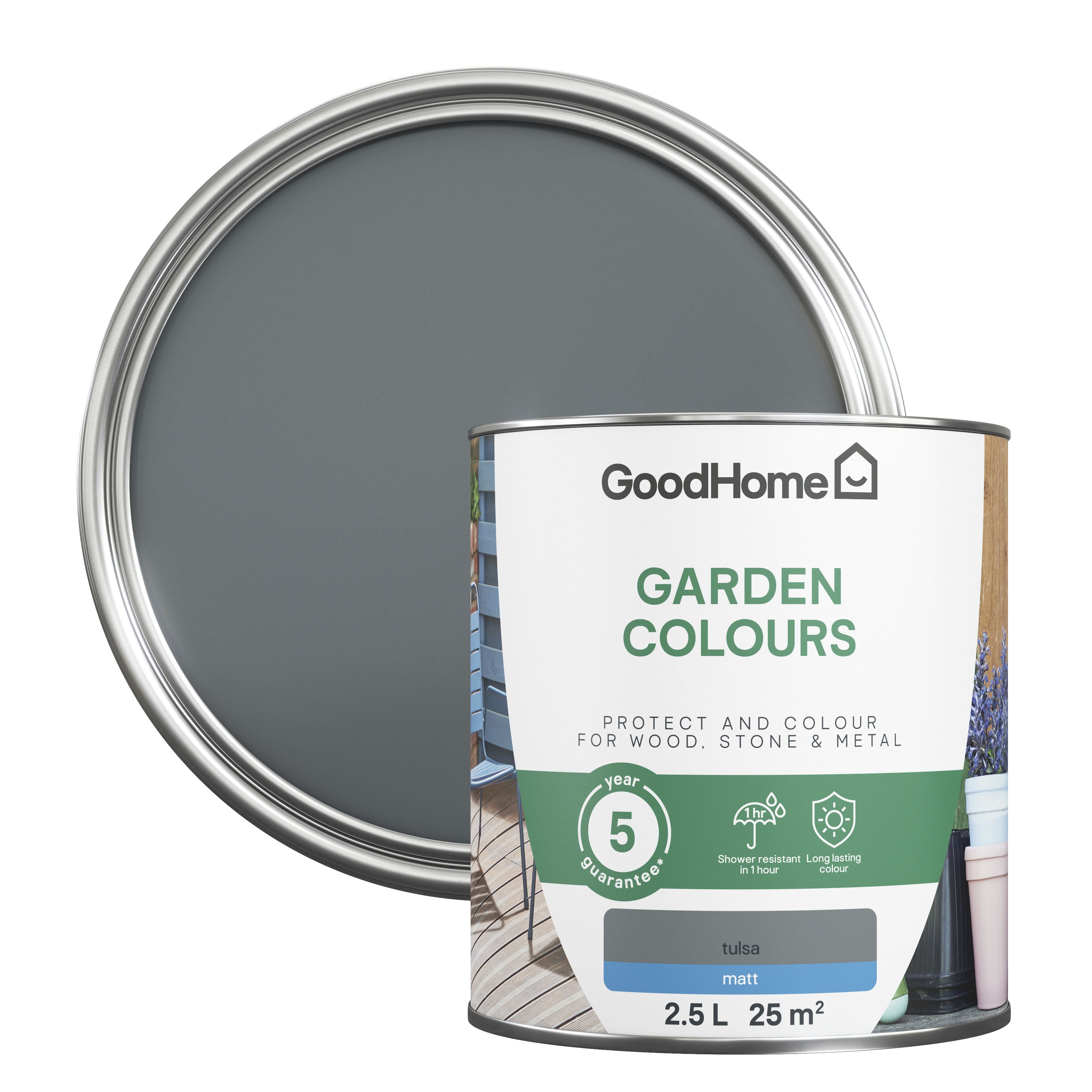 GoodHome Colour it Tulsa Matt Multi-surface paint, 2.5L