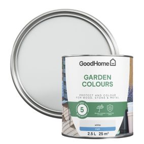 GoodHome Colour It White Matt Multi-surface paint, 2.5L