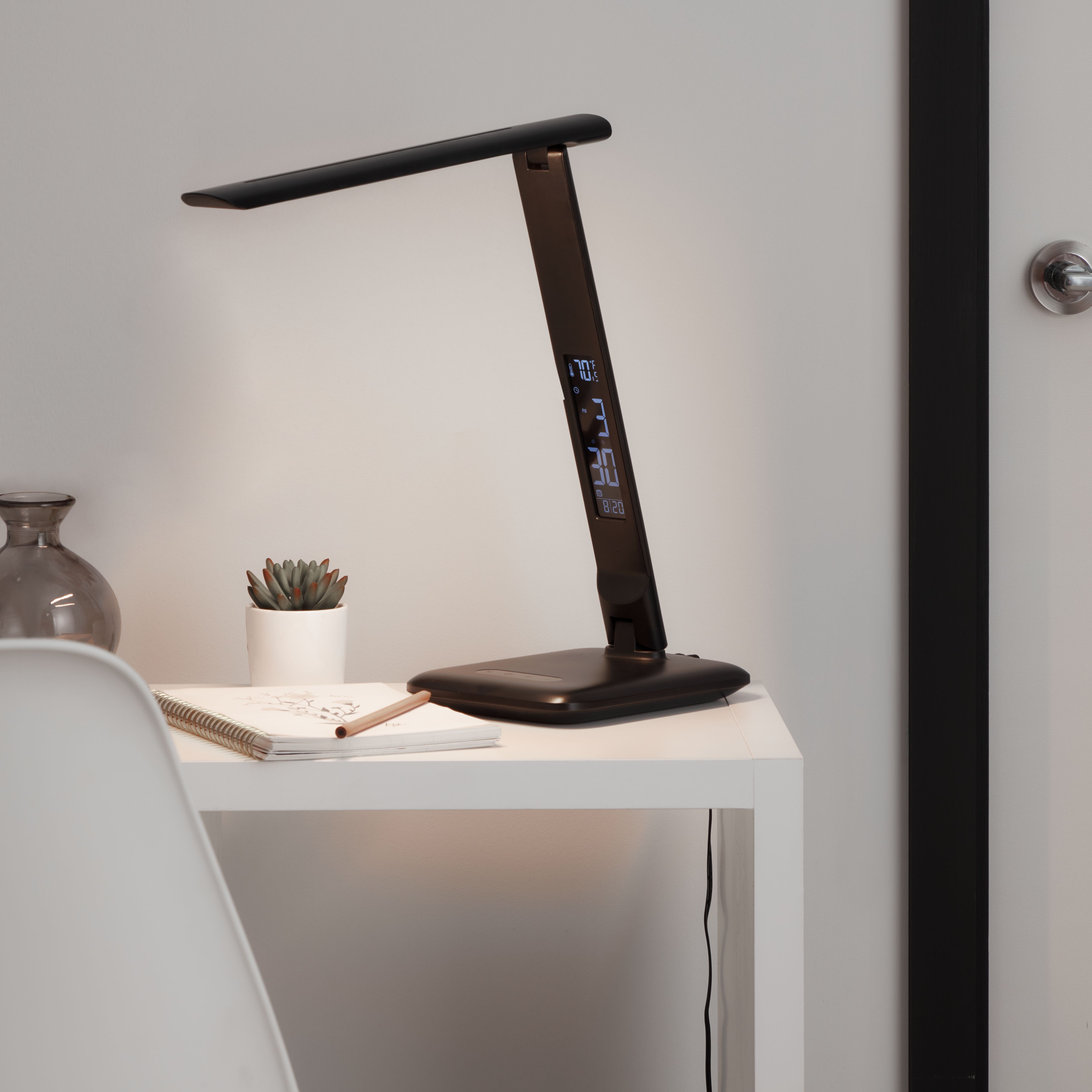 GoodHome Conjola Matt Black Desk lamp
