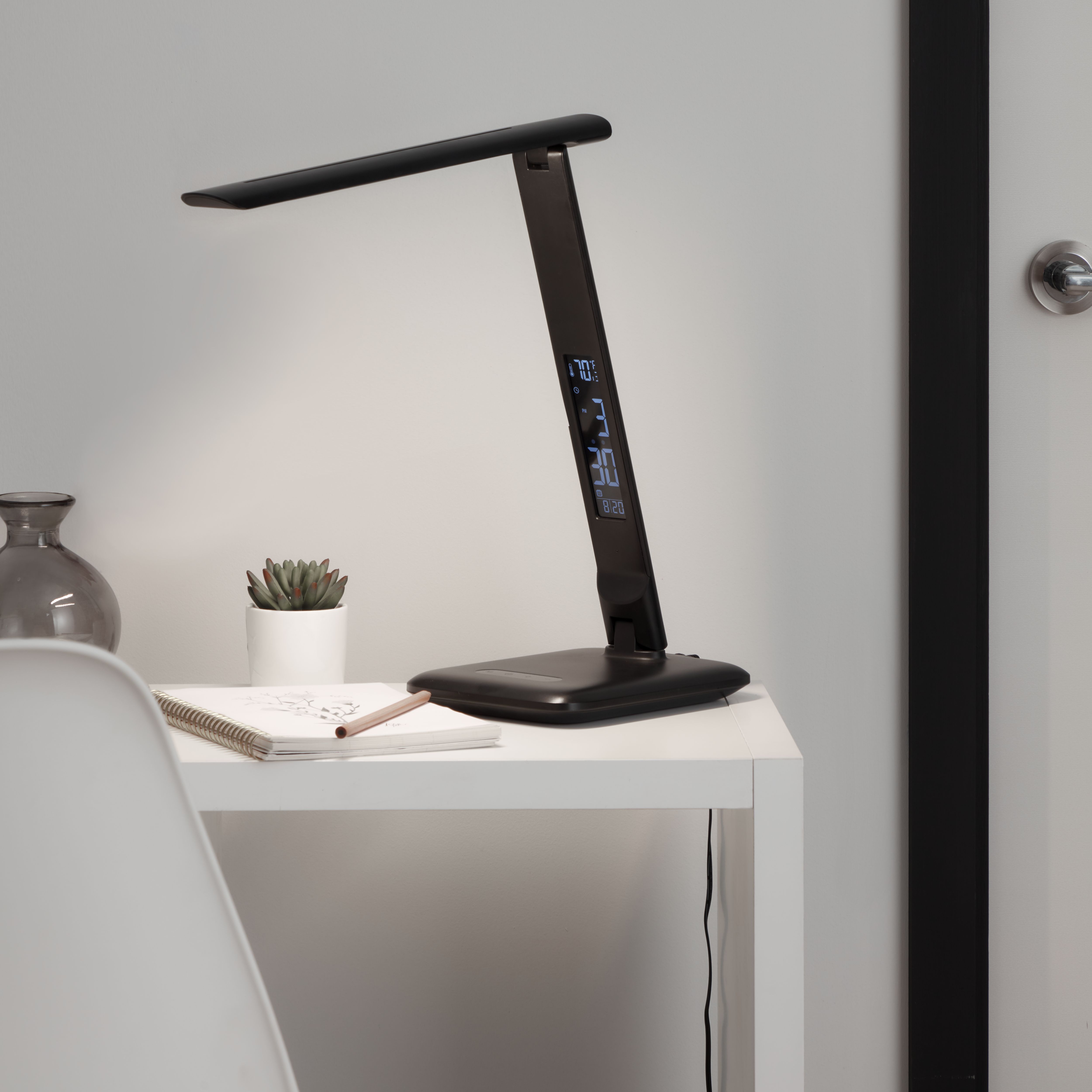 GoodHome Conjola Matt Black Desk lamp