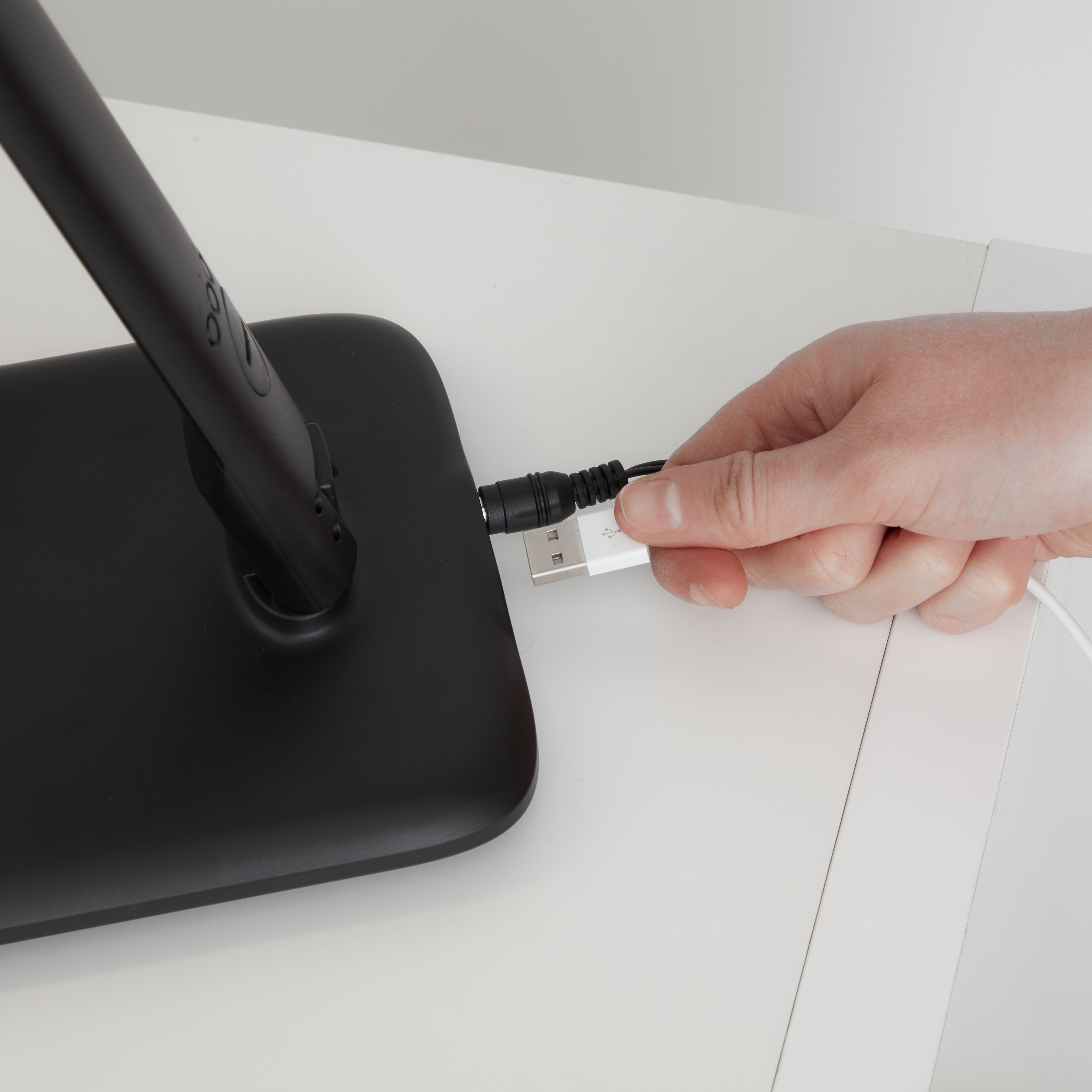GoodHome Conjola Matt Black Desk lamp