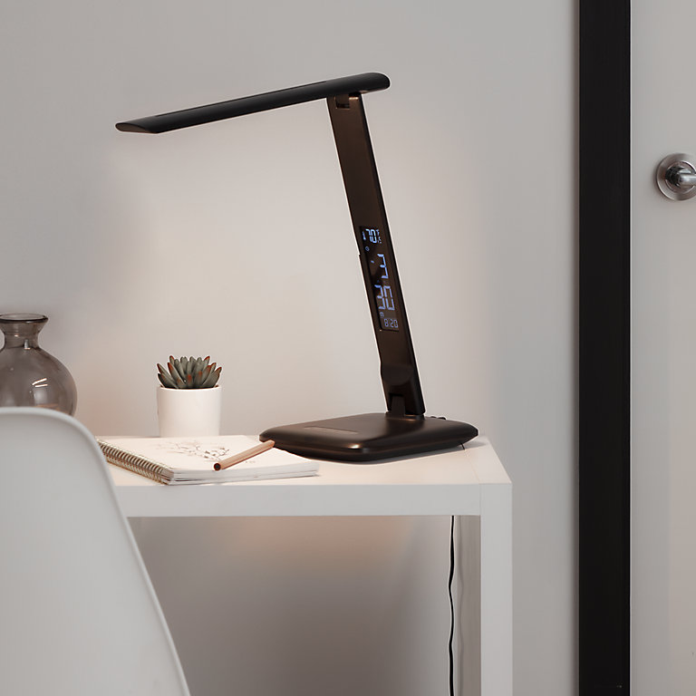 Goodhome Conjola Matt Black Led Desk, What Is The Best Height For A Desk Lamp