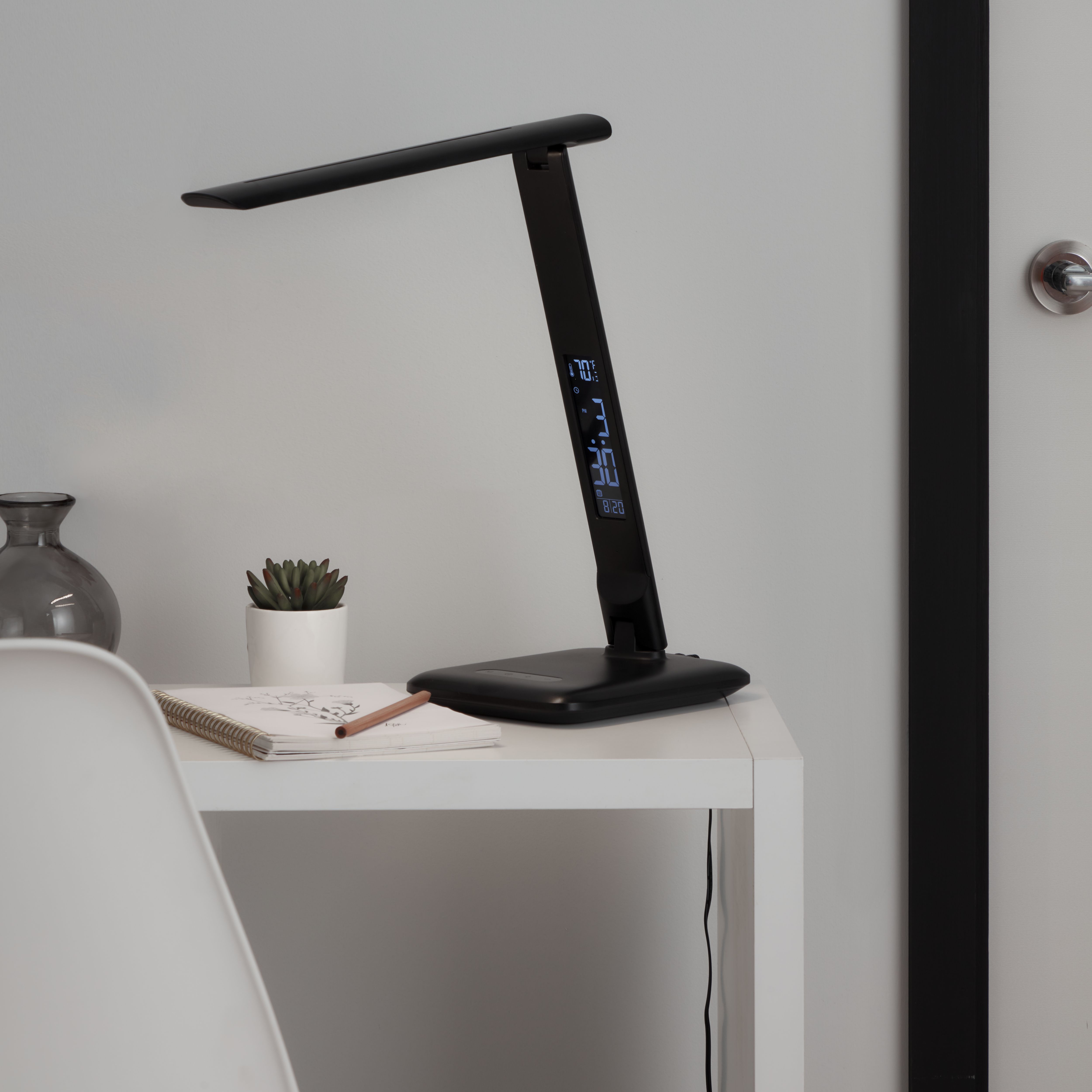 GoodHome Conjola Modern Matt Black Desk lamp