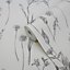 GoodHome Conyza Grey & white Floral Textured Wallpaper
