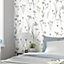 GoodHome Conyza Grey & white Floral Textured Wallpaper