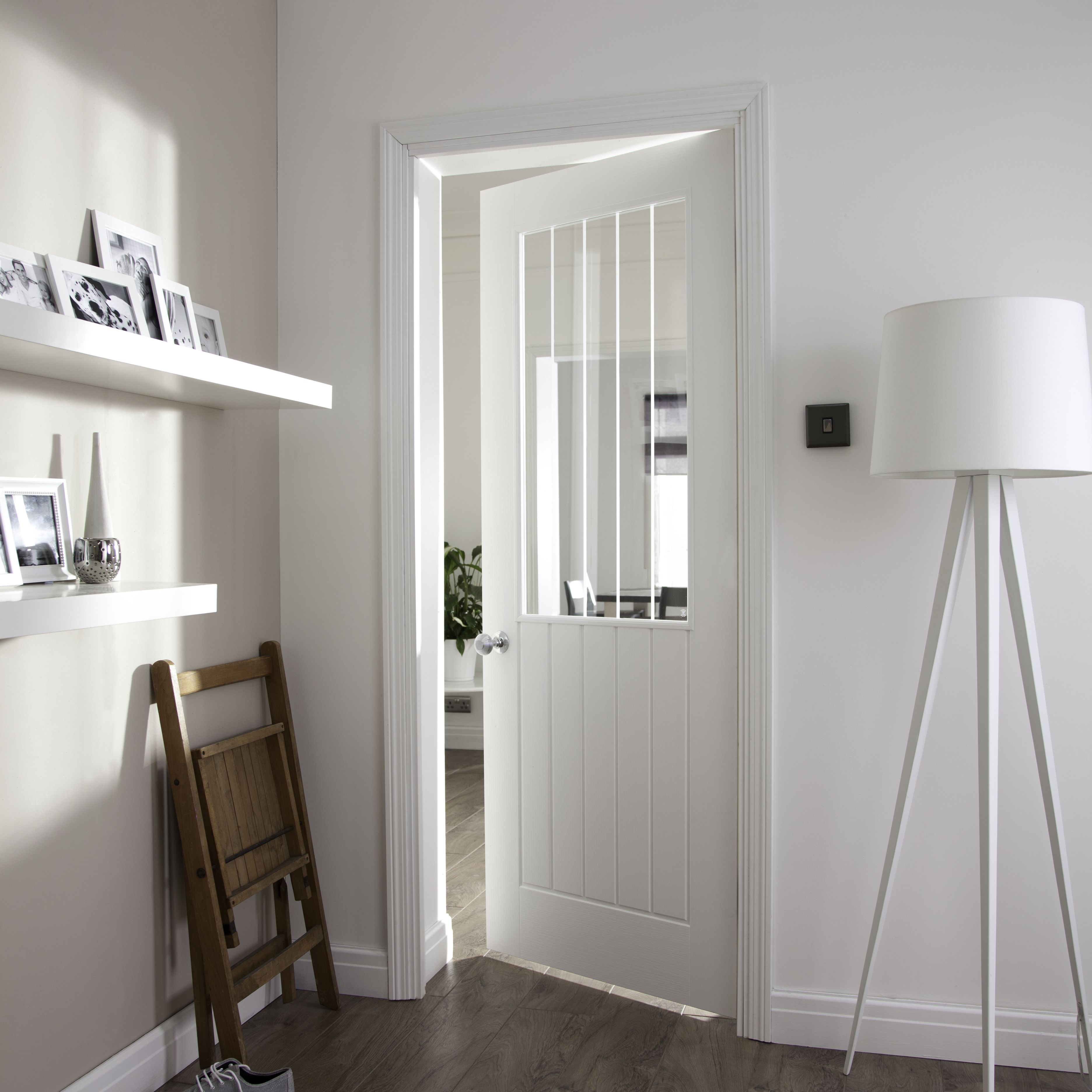 GoodHome Cottage Glazed Cottage Internal Door, (H)2032mm (W)813mm (T)44mm
