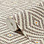GoodHome Crepita Charcoal & ochre Geometric Woven effect Textured Wallpaper