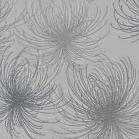 GoodHome Cressy Grey Glitter effect Starburst Textured Wallpaper