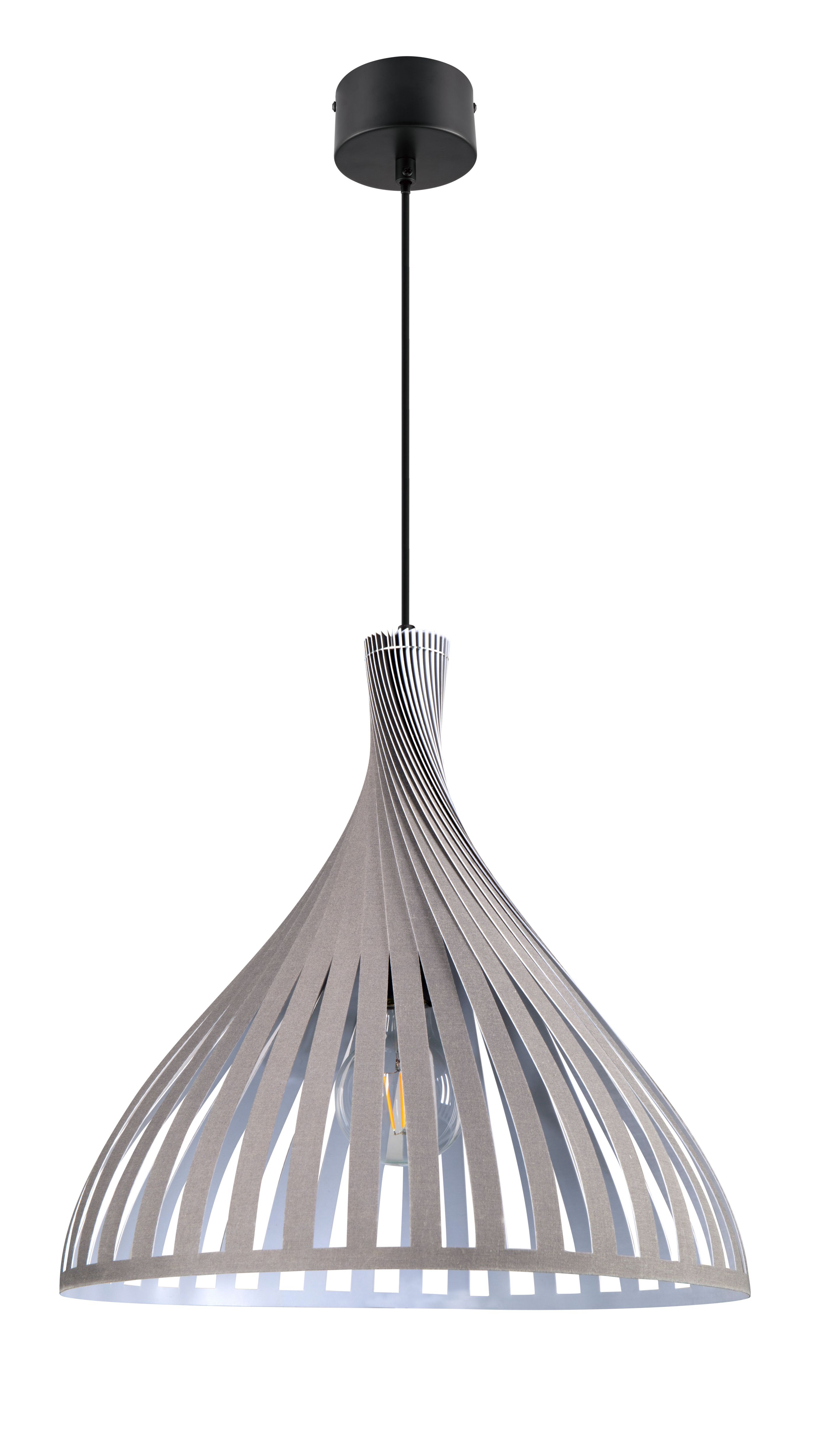 GoodHome Crozon Dark grey Pendant ceiling light, (Dia)380mm