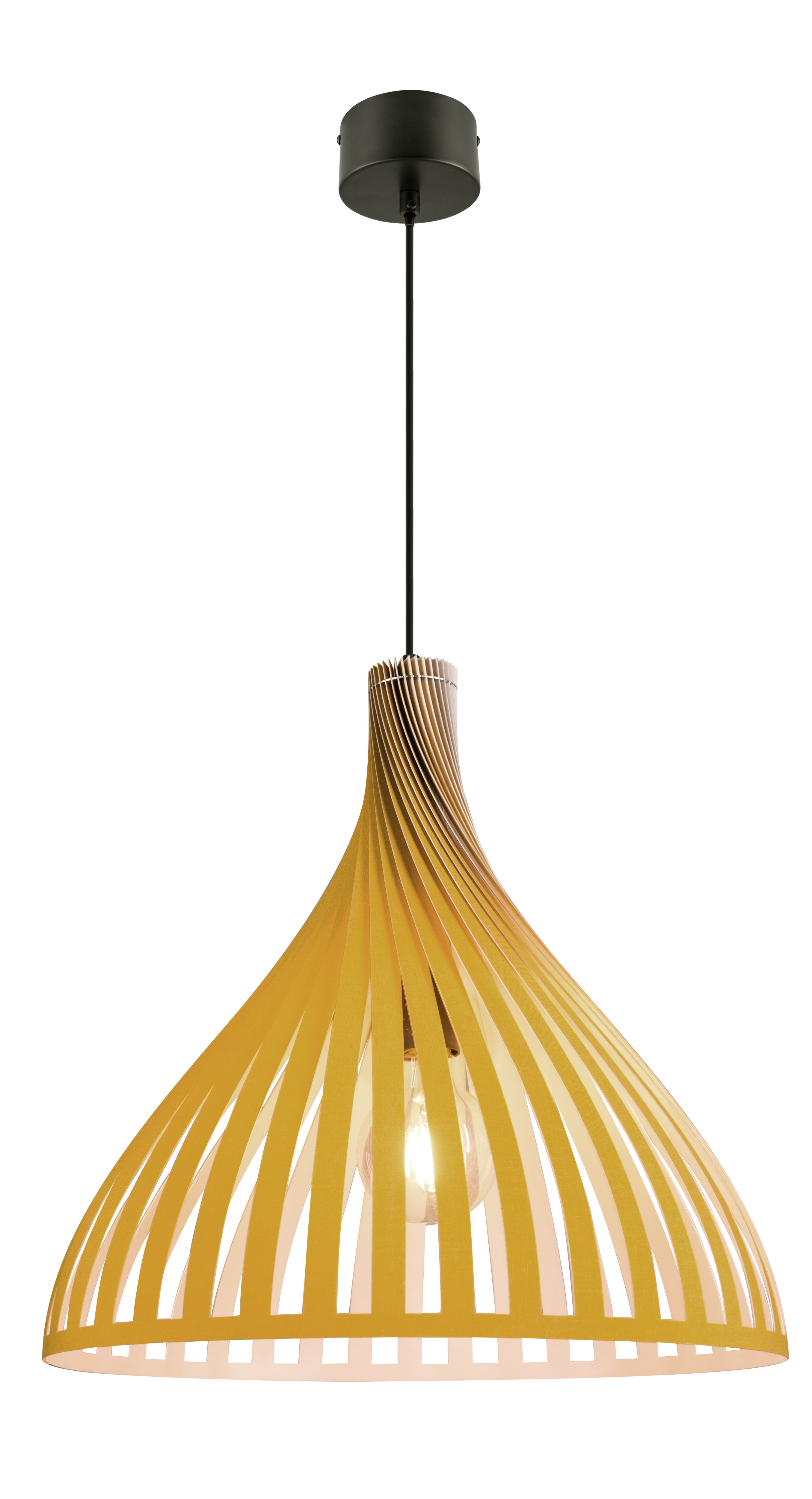 GoodHome Crozon Mustard Pendant ceiling light, (Dia)380mm