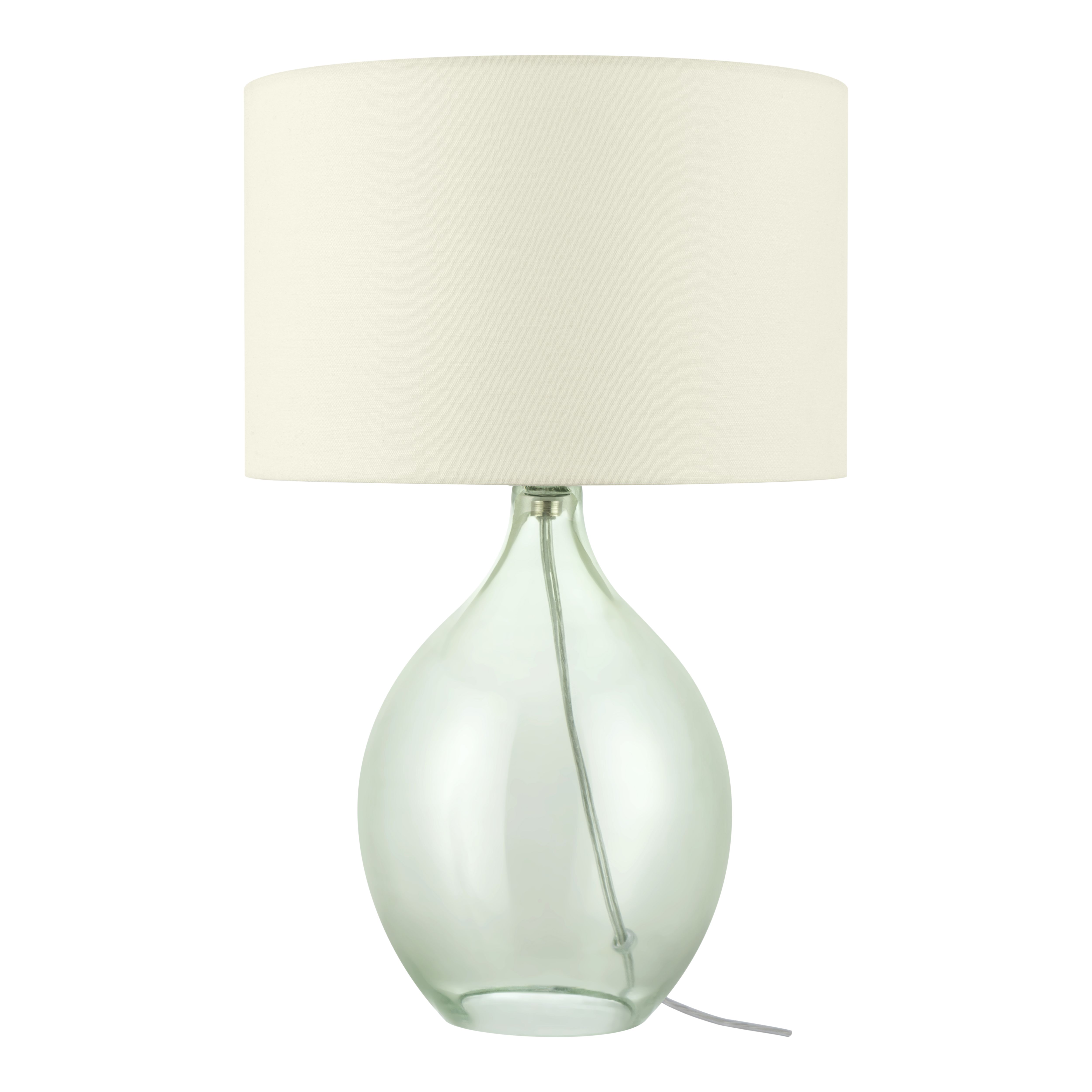 GoodHome Cushing Green & Cream Table lamp