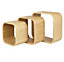 GoodHome Cusko Cube shelf (L)32.5cm x (D)15.5cm, Set of 3