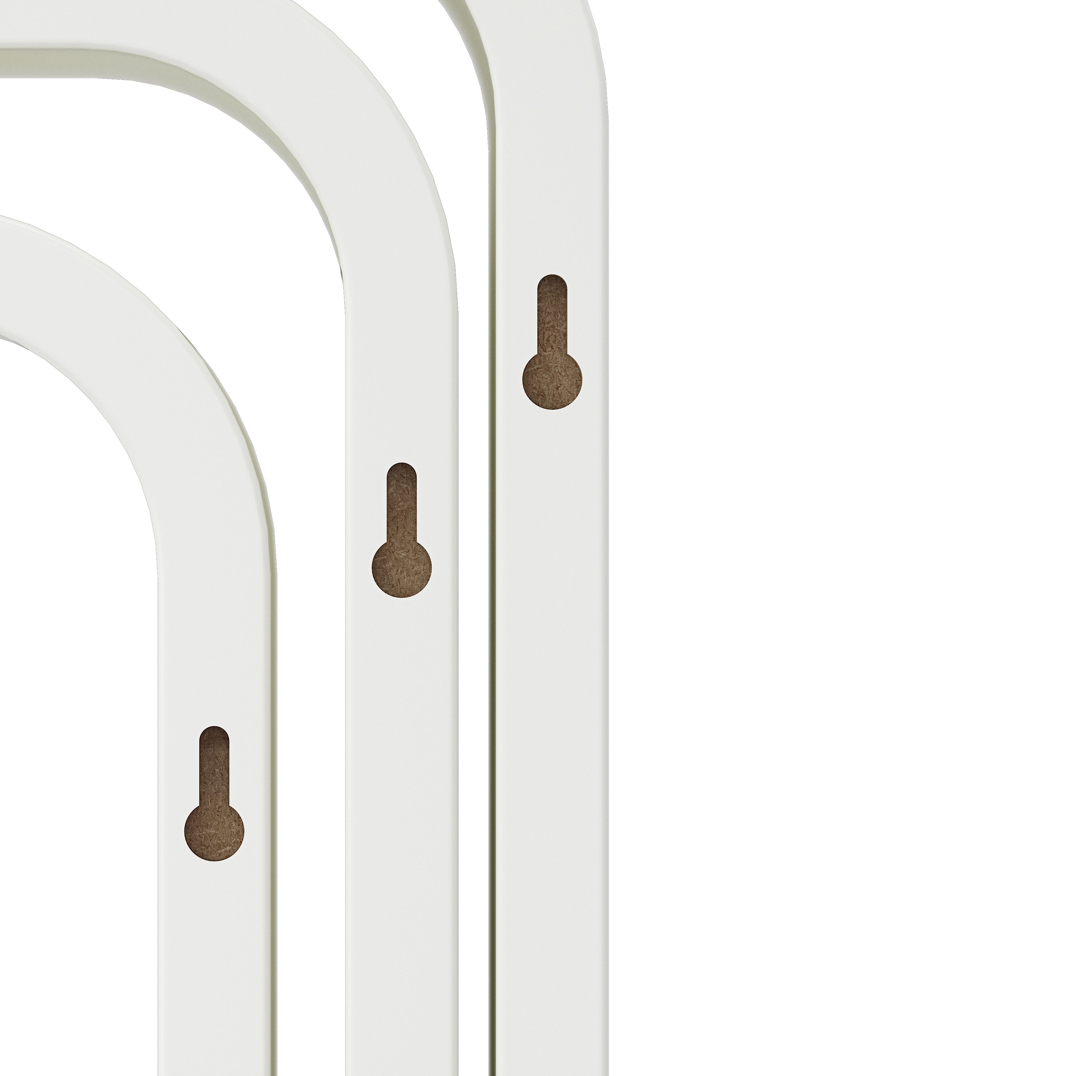 GoodHome Cusko Satin white Cube shelf (L)32.5cm x (D)15.5cm, Set of 3