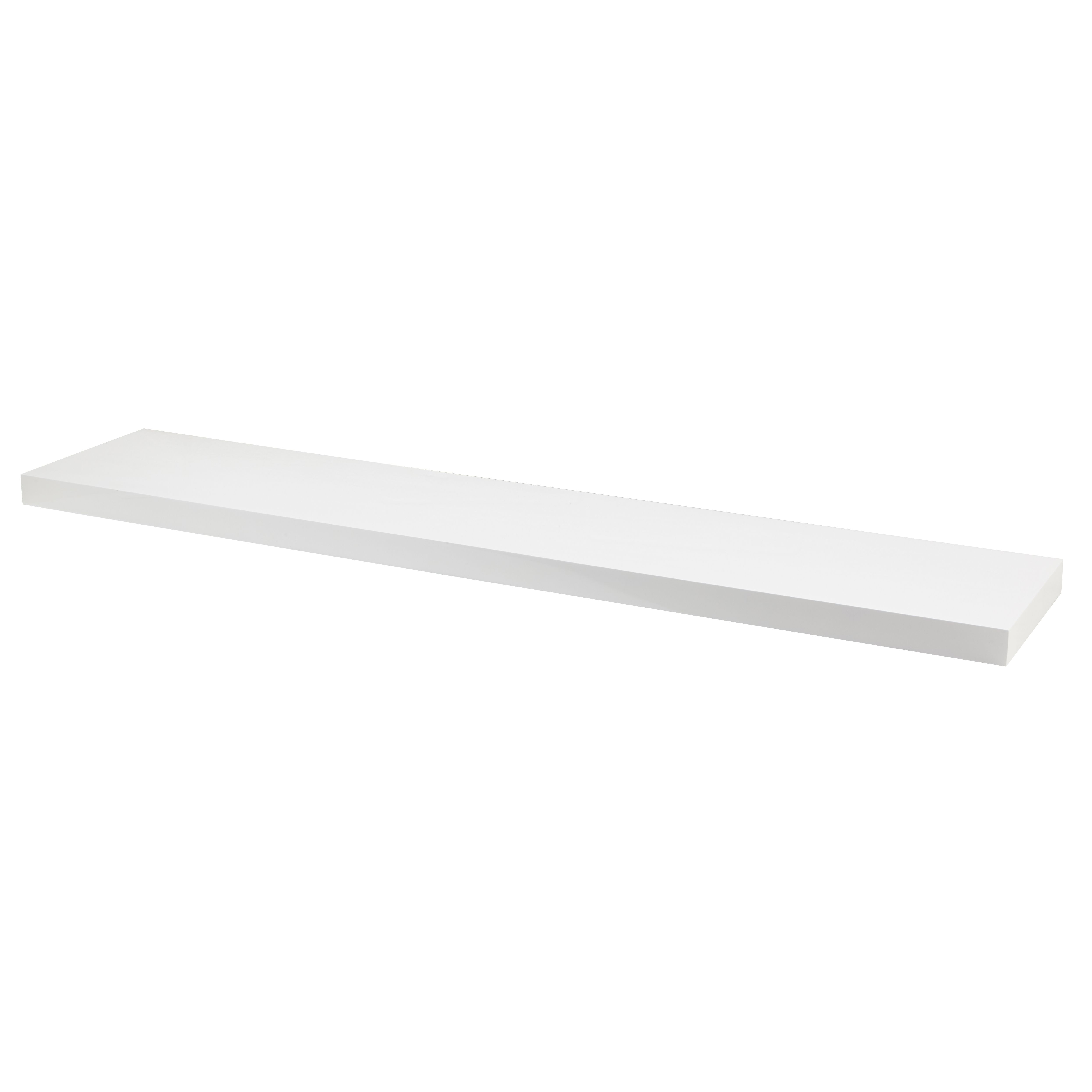 GoodHome Cusko White Floating shelf (L)118cm x (D)23.5cm