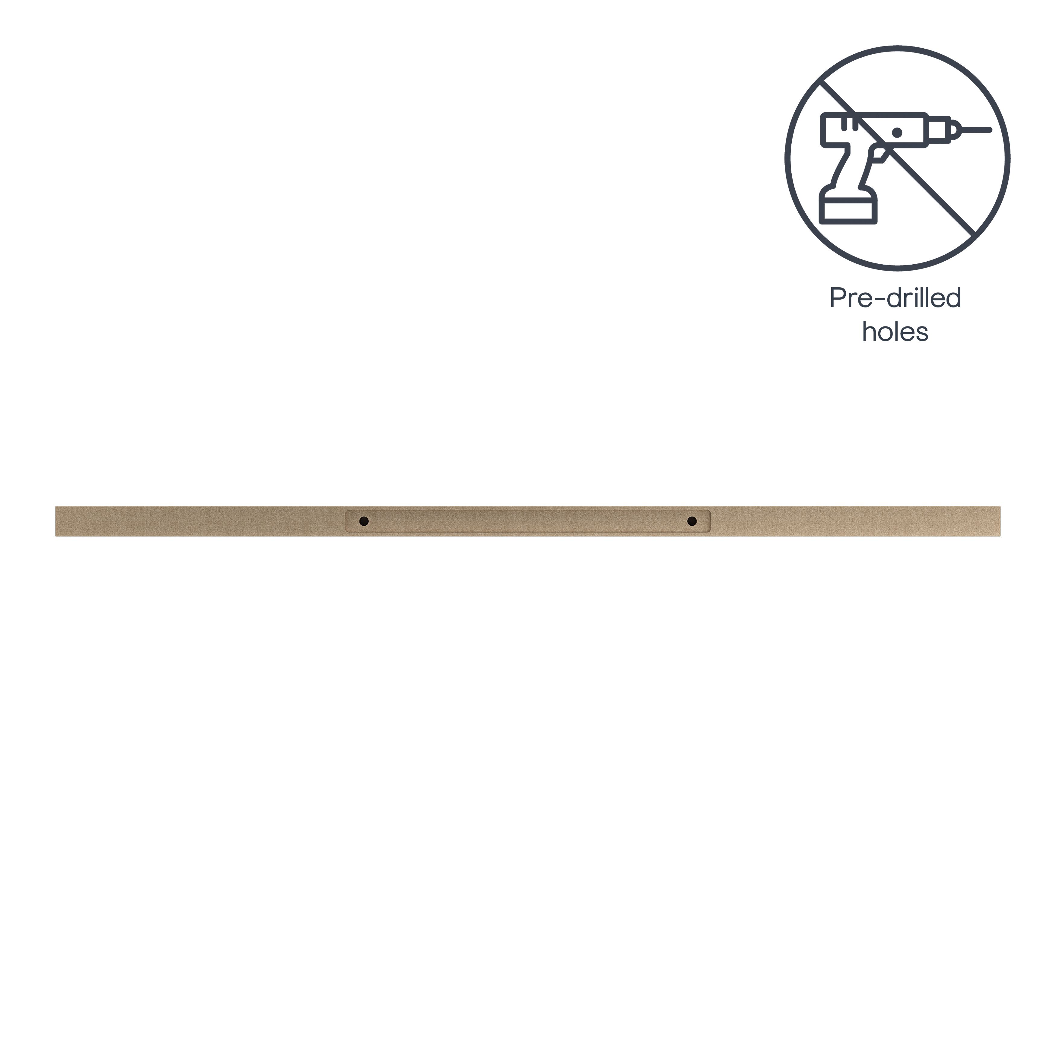 GoodHome Cusko White Floating shelf (L)118cm x (D)23.5cm