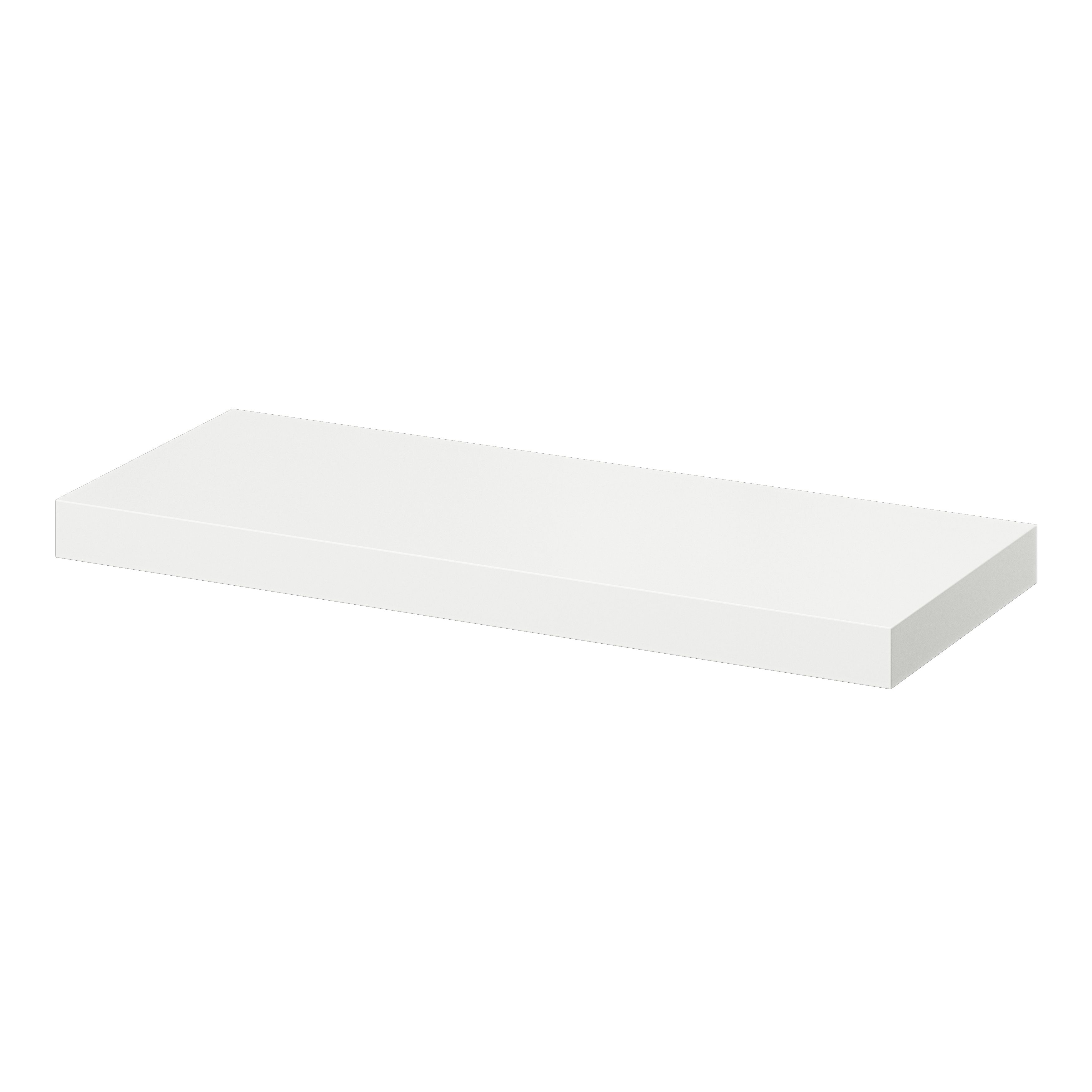 GoodHome Cusko White Rectangular Floating shelf (L)60cm x (D)23.5cm