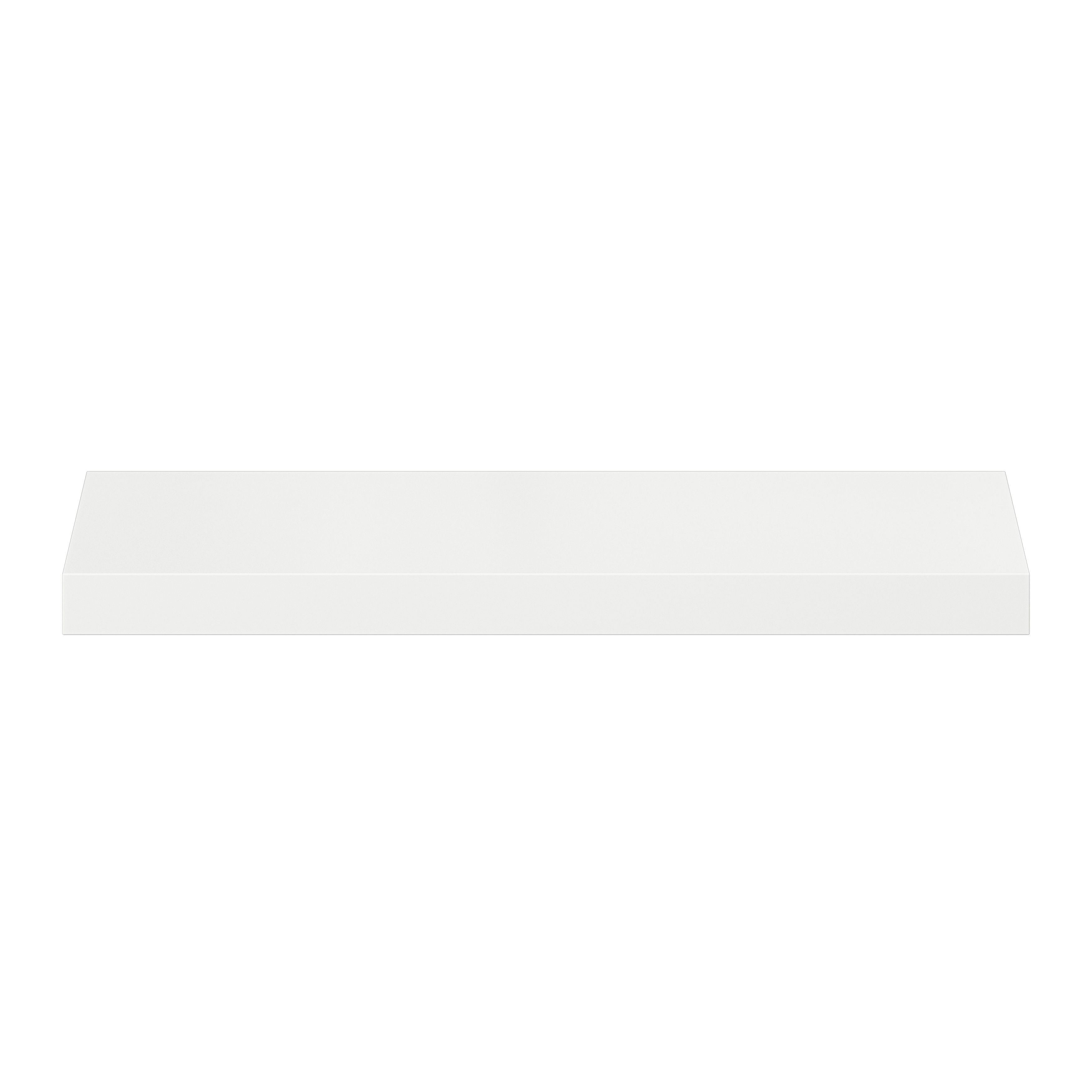 GoodHome Cusko White Rectangular Floating shelf (L)60cm x (D)23.5cm