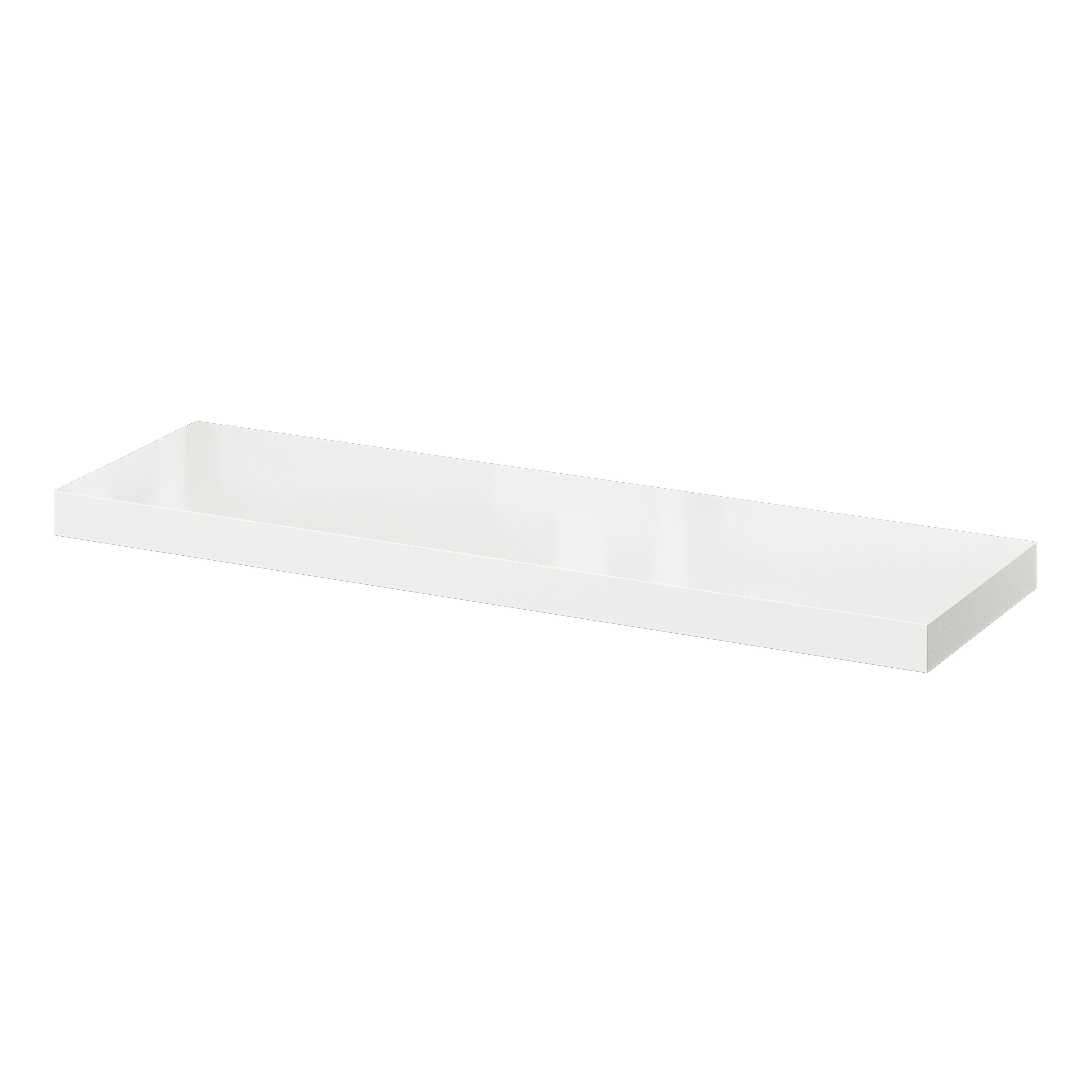 GoodHome Cusko White Rectangular Floating shelf (L)80cm x (D)23.5cm