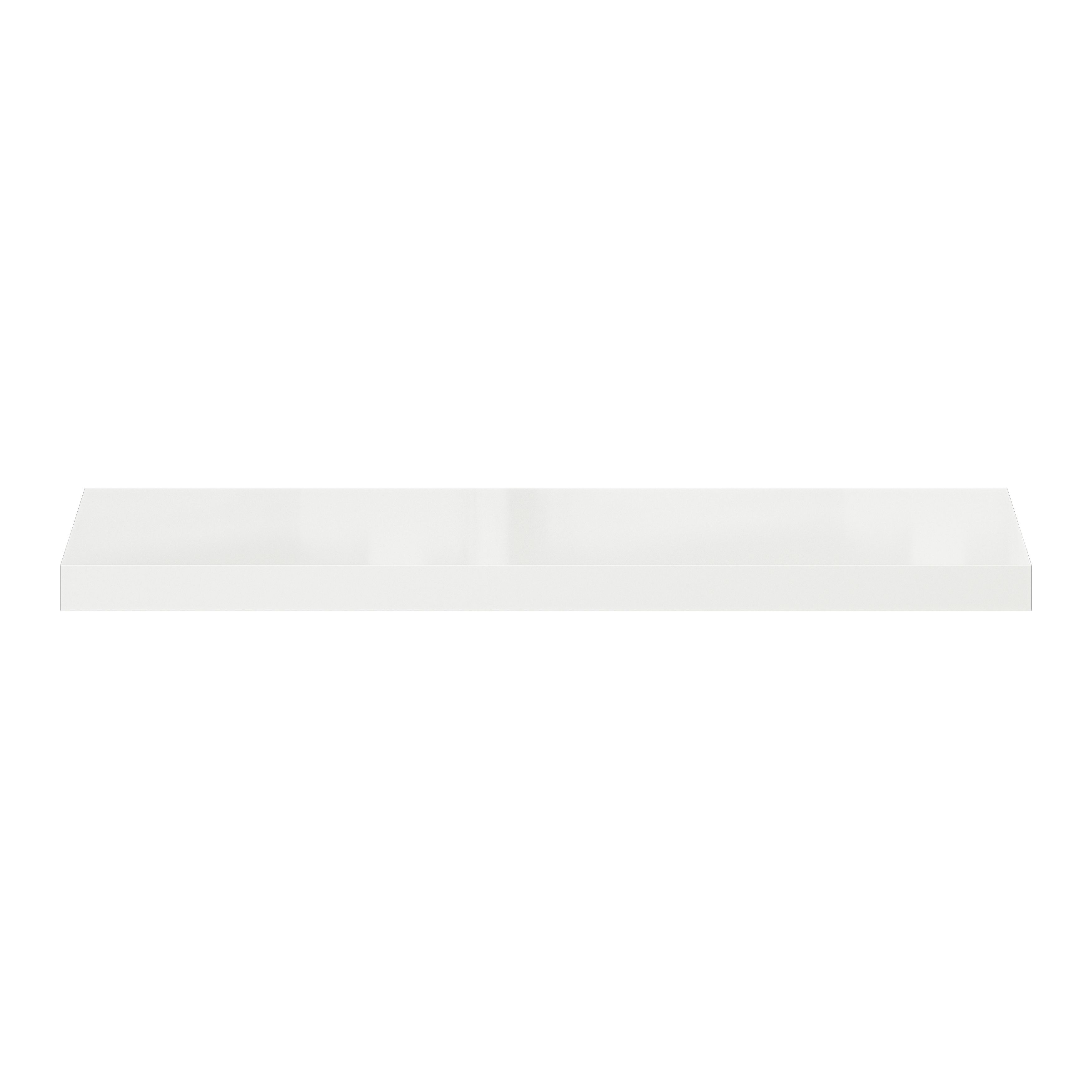 GoodHome Cusko White Rectangular Floating shelf (L)80cm x (D)23.5cm