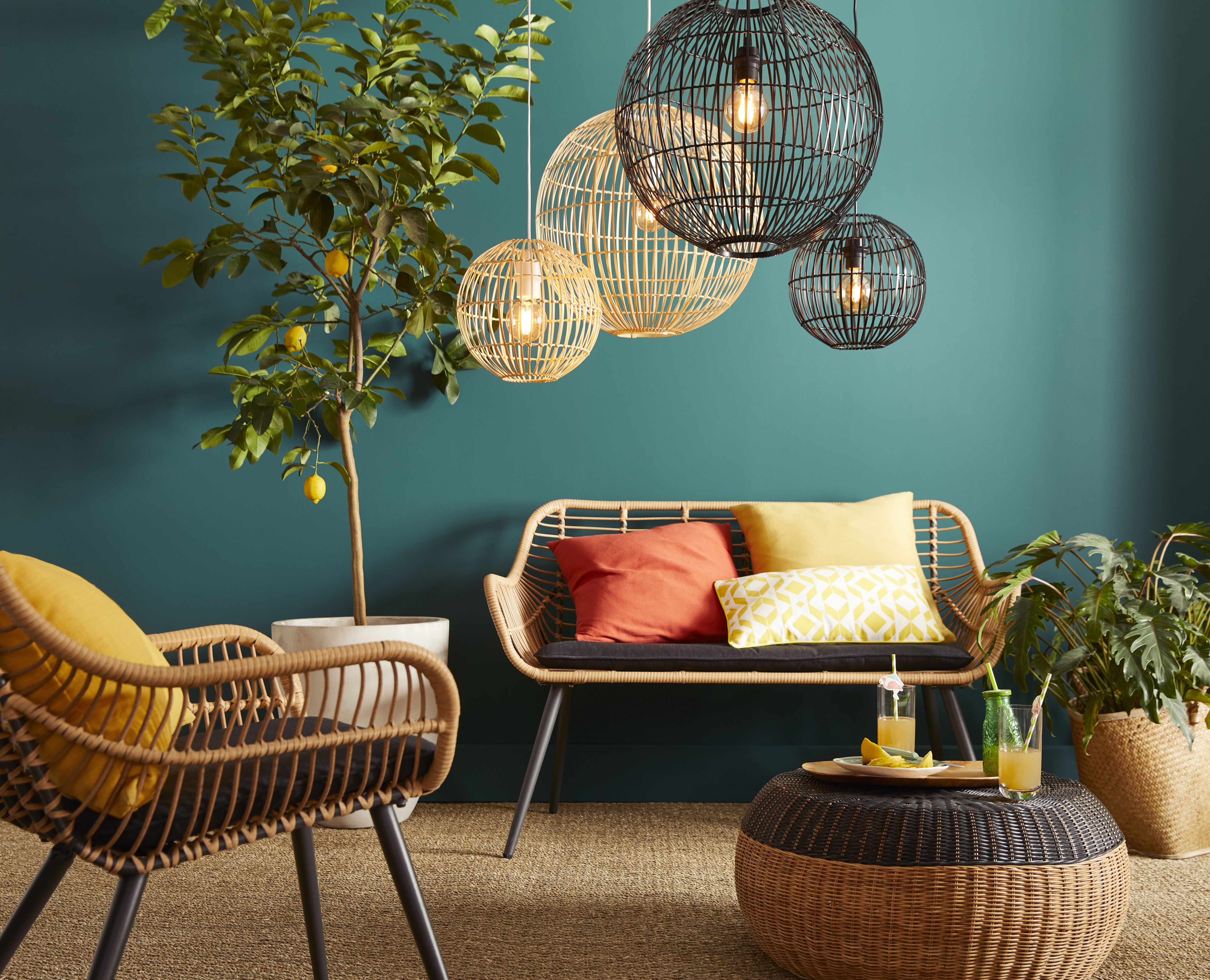 GoodHome Dacite Pendant ceiling light, (Dia)480mm