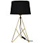 GoodHome Daitree Black & brass effect Table light