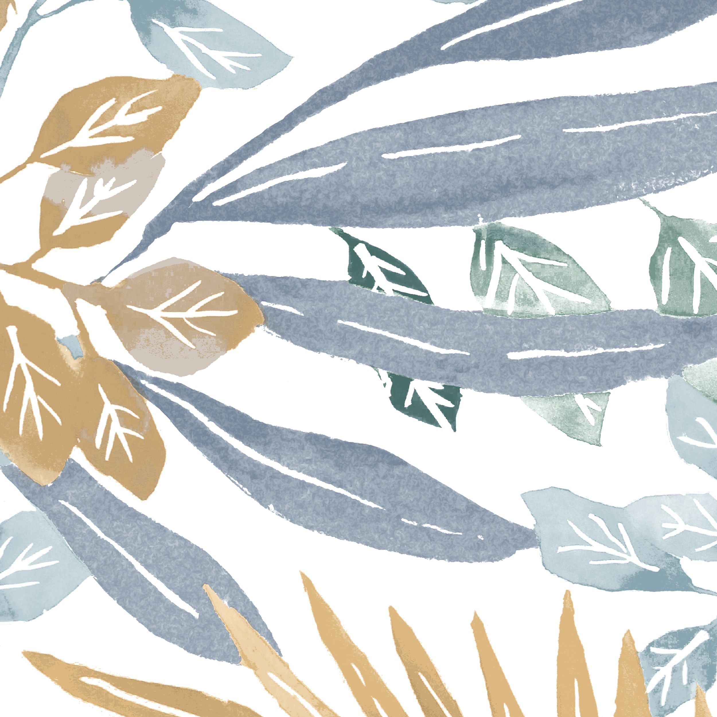 GoodHome Dalasi Blue Foliage Patterned Textured Wallpaper