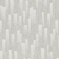 GoodHome Dalea Grey Glitter & mica effect Striped Textured Wallpaper Sample