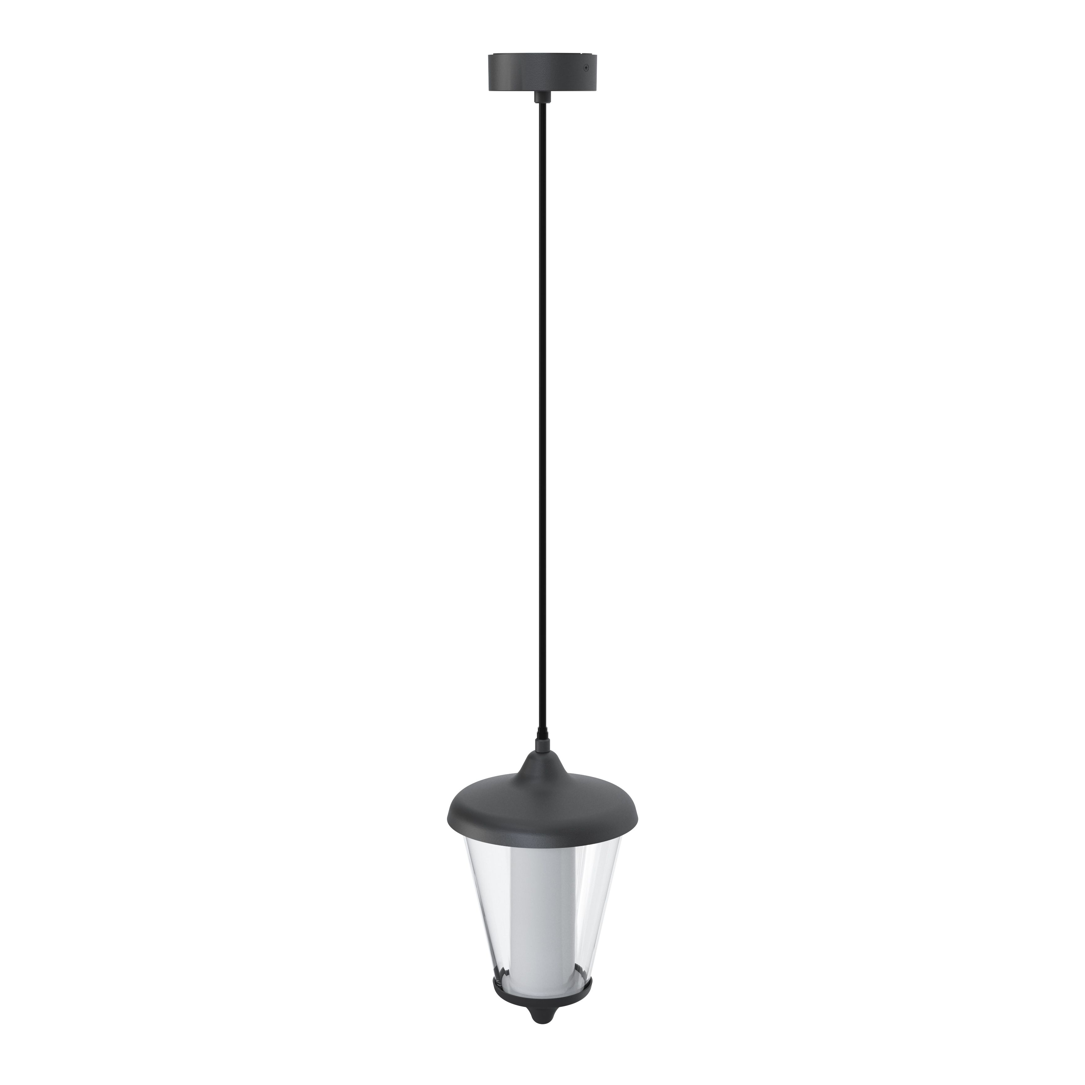 GoodHome Dark grey Mains-powered LED Outdoor Pendant light