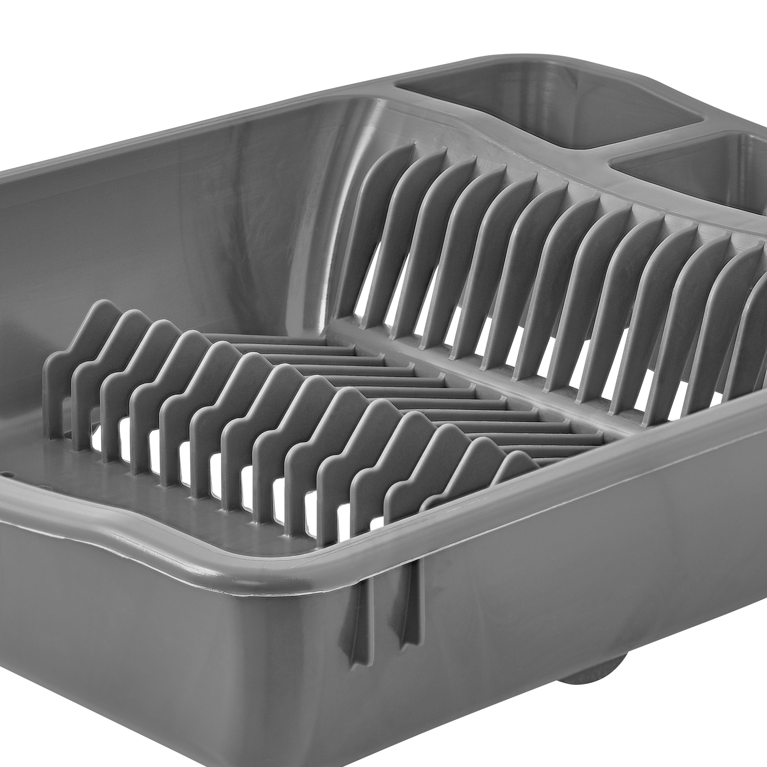 GoodHome Datil Anthracite Rectangular Dish drainer rack, (W)360mm