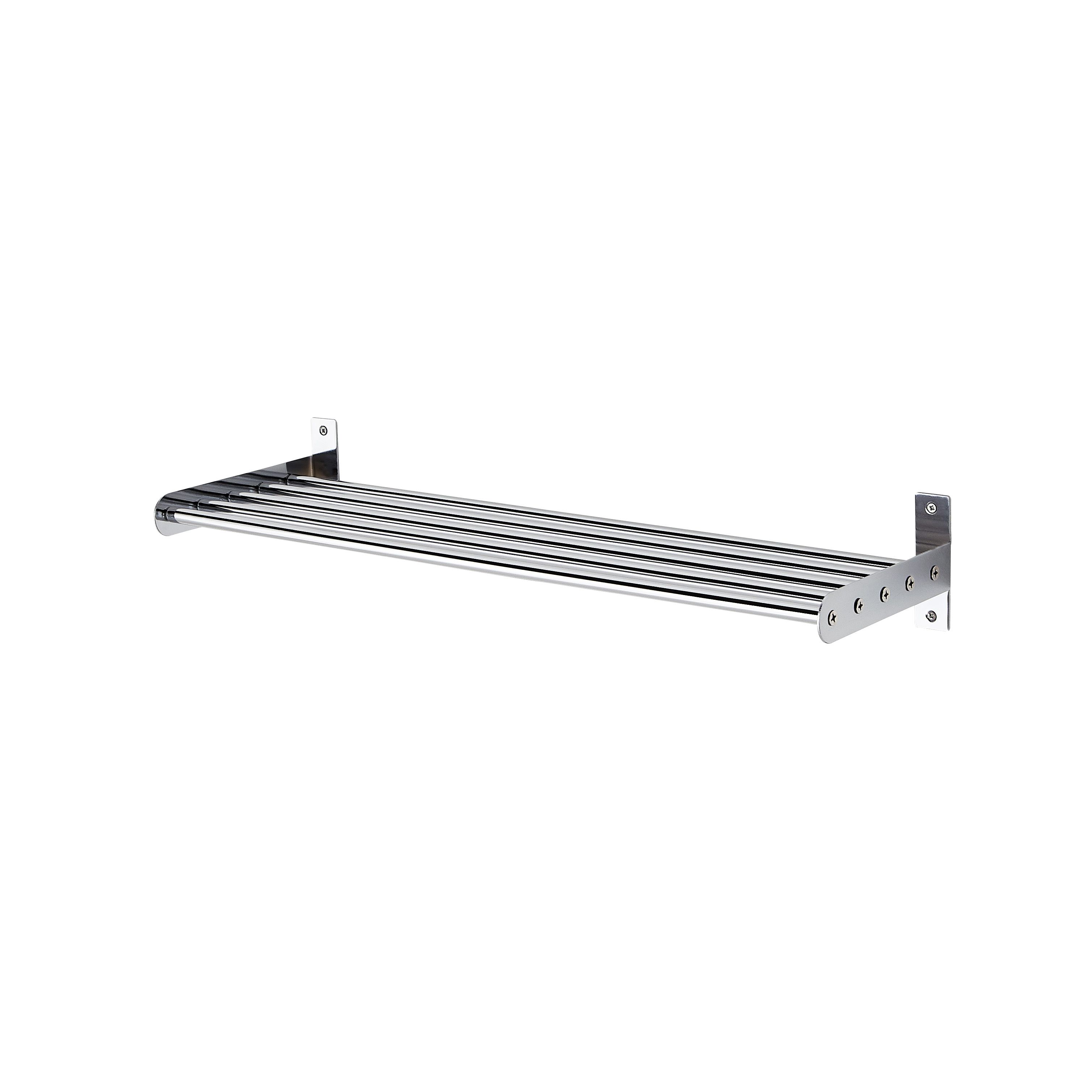 GoodHome Datil Chrome effect Steel Wall organiser shelving