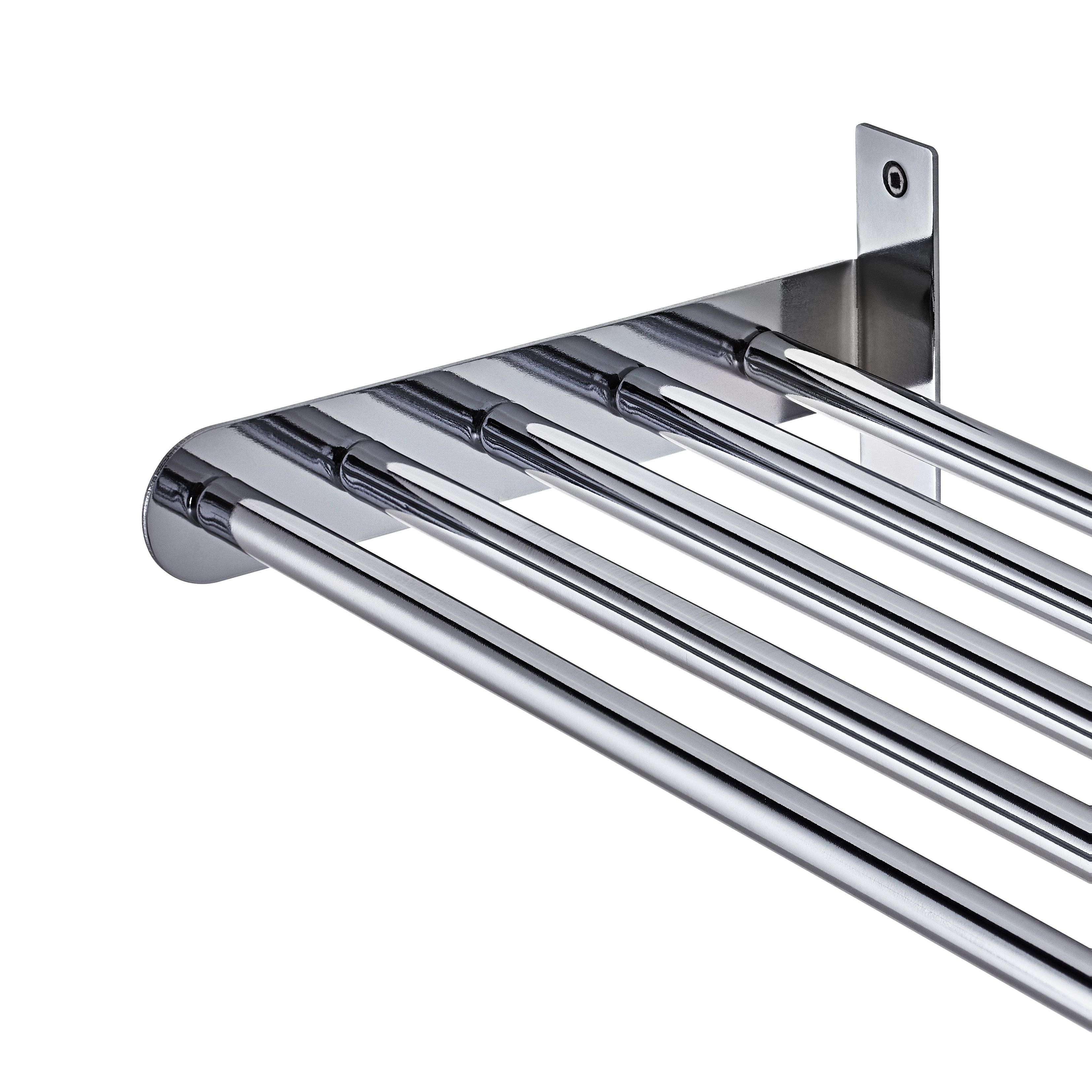 GoodHome Datil Chrome effect Steel Wall organiser shelving