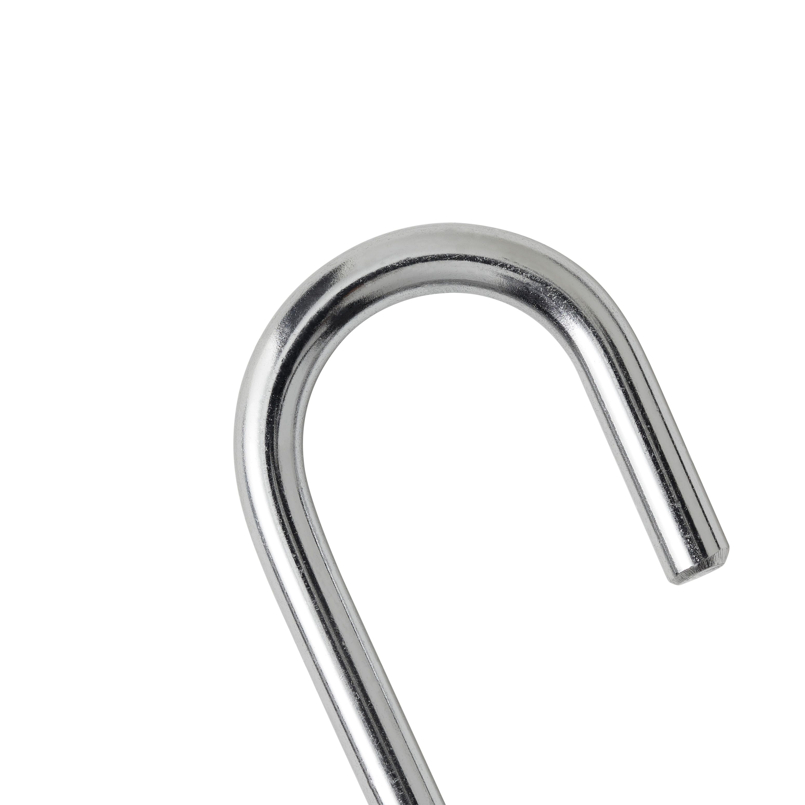 GoodHome Datil Chrome-plated Steel S-shaped Single Storage hook, Pack of 6