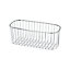 GoodHome Datil Steel Chrome effect Wire basket, (W)270mm