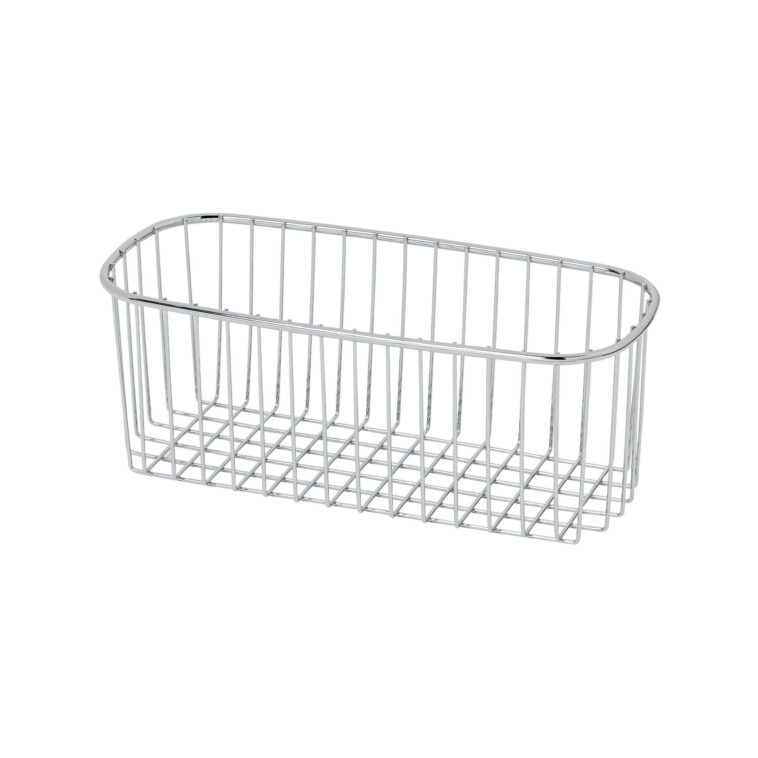 GoodHome Datil Steel Chrome effect Wire basket, (W)270mm