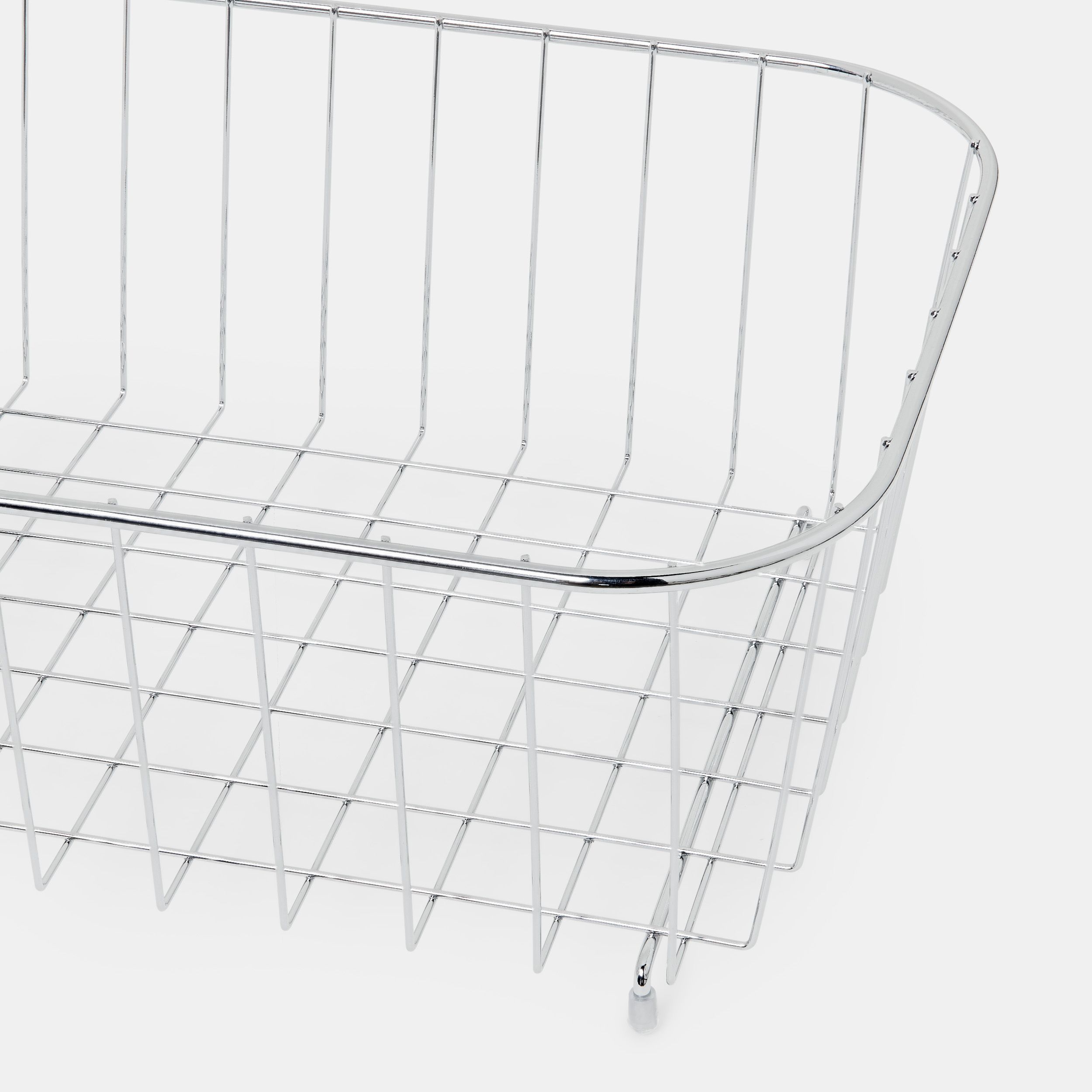 GoodHome Datil Steel Chrome effect Wire basket, (W)355mm