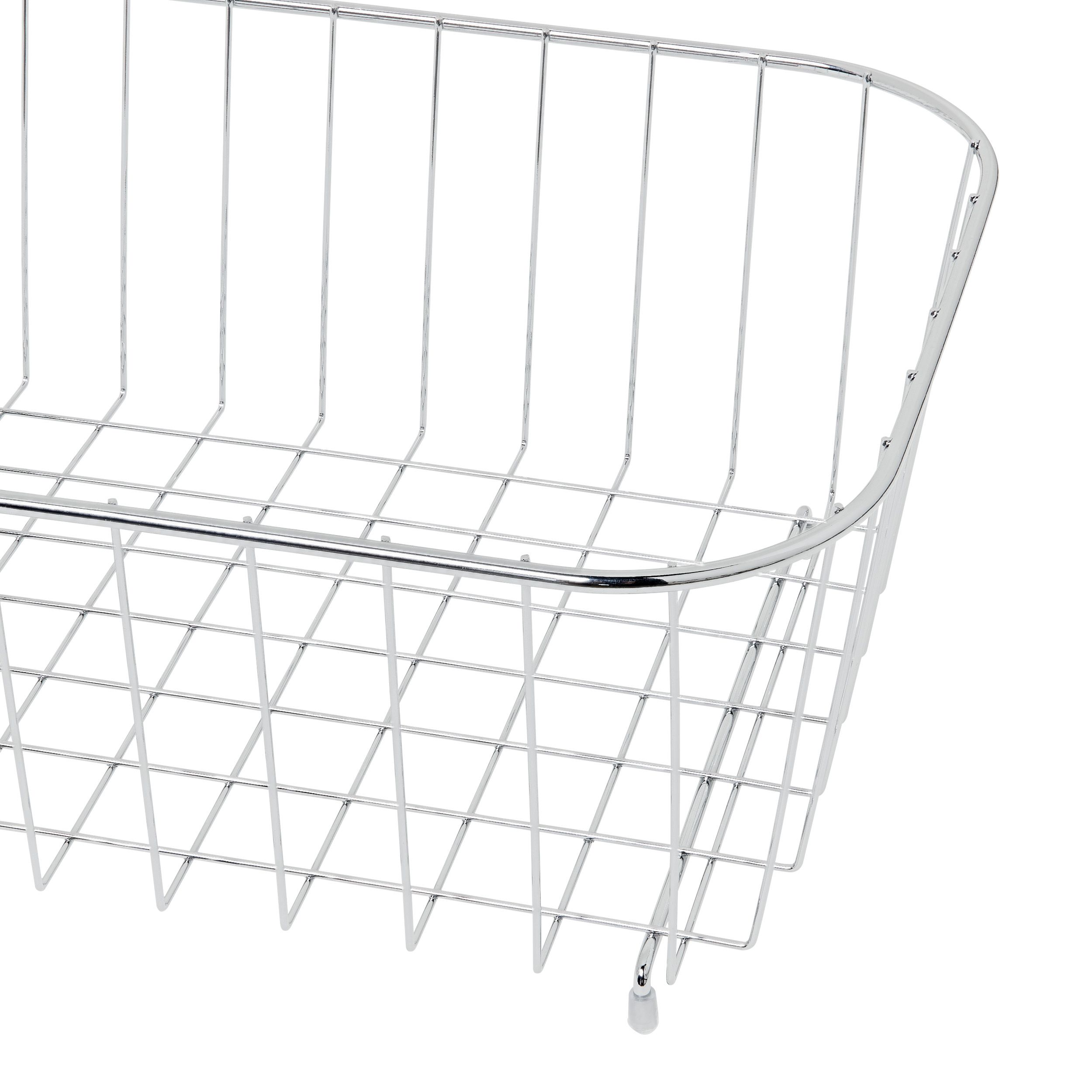 GoodHome Datil Steel Chrome effect Wire basket, (W)355mm
