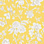 GoodHome Davenham Yellow Floral Metallic effect Smooth Wallpaper
