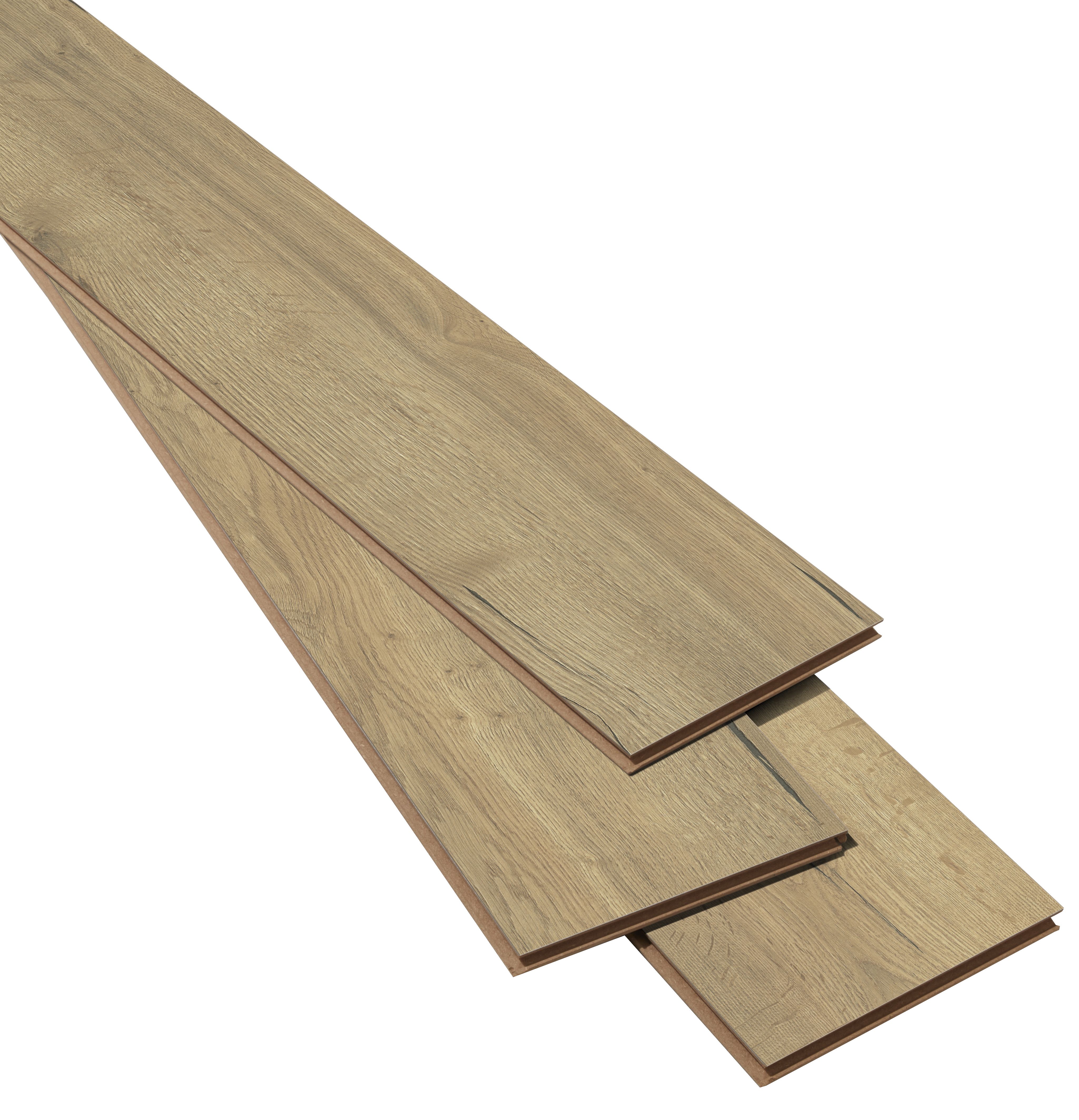 GoodHome Dawnham Natural Wood effect Laminate Flooring, 2.543m²