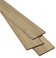 GoodHome Dawnham Natural Wood effect Laminate Flooring Sample