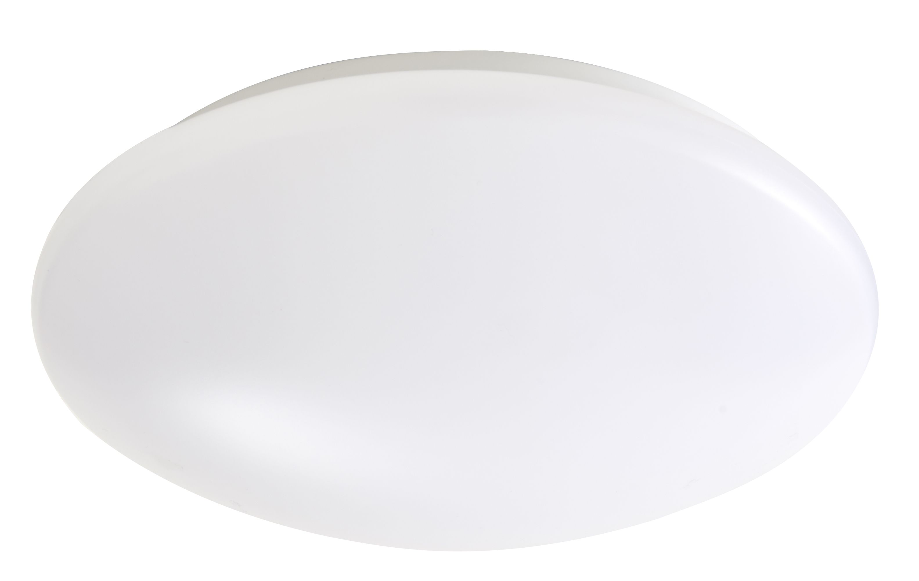 GoodHome Dea Round Brushed Metal & plastic White LED Ceiling light