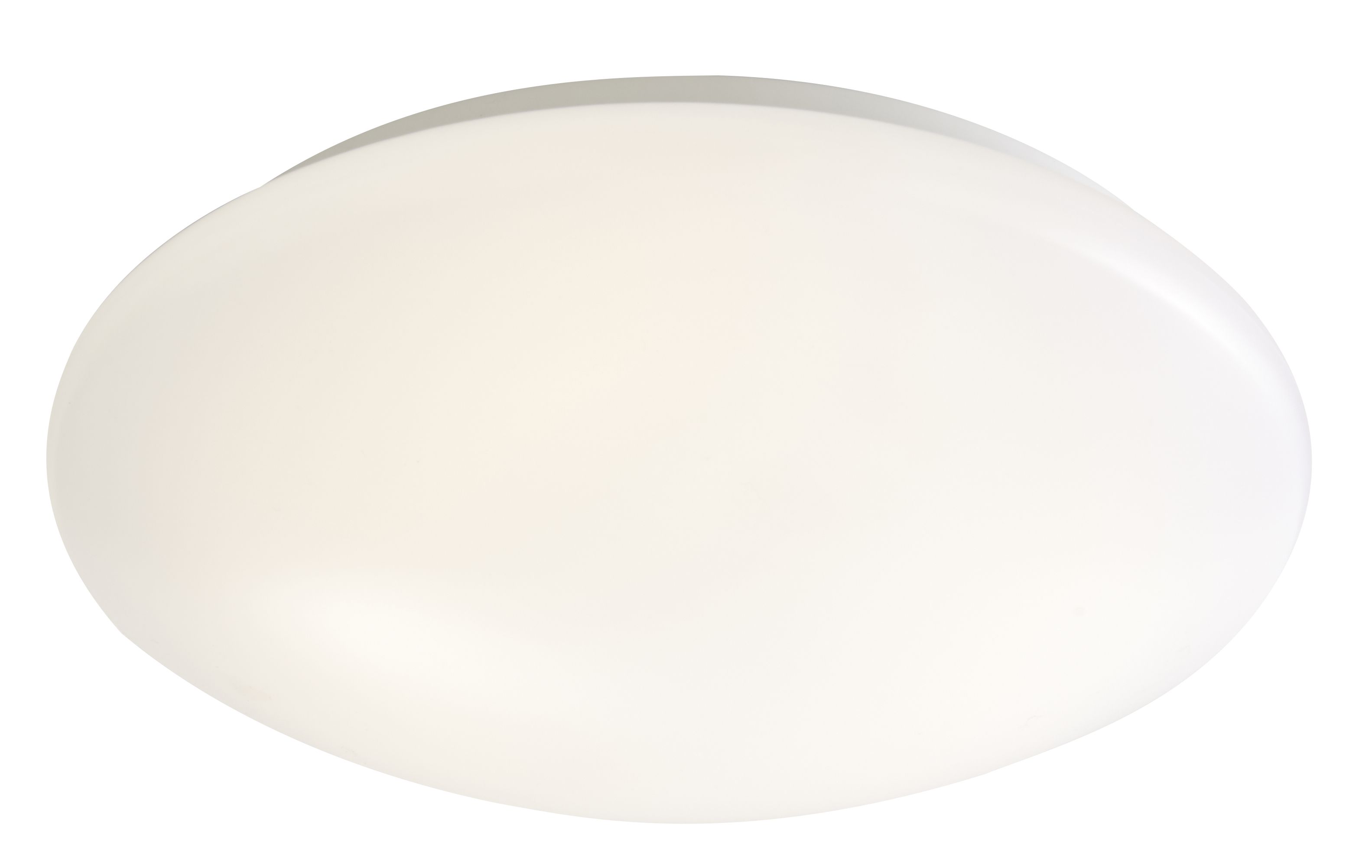 GoodHome Dea Round Brushed Metal & plastic White LED Ceiling light