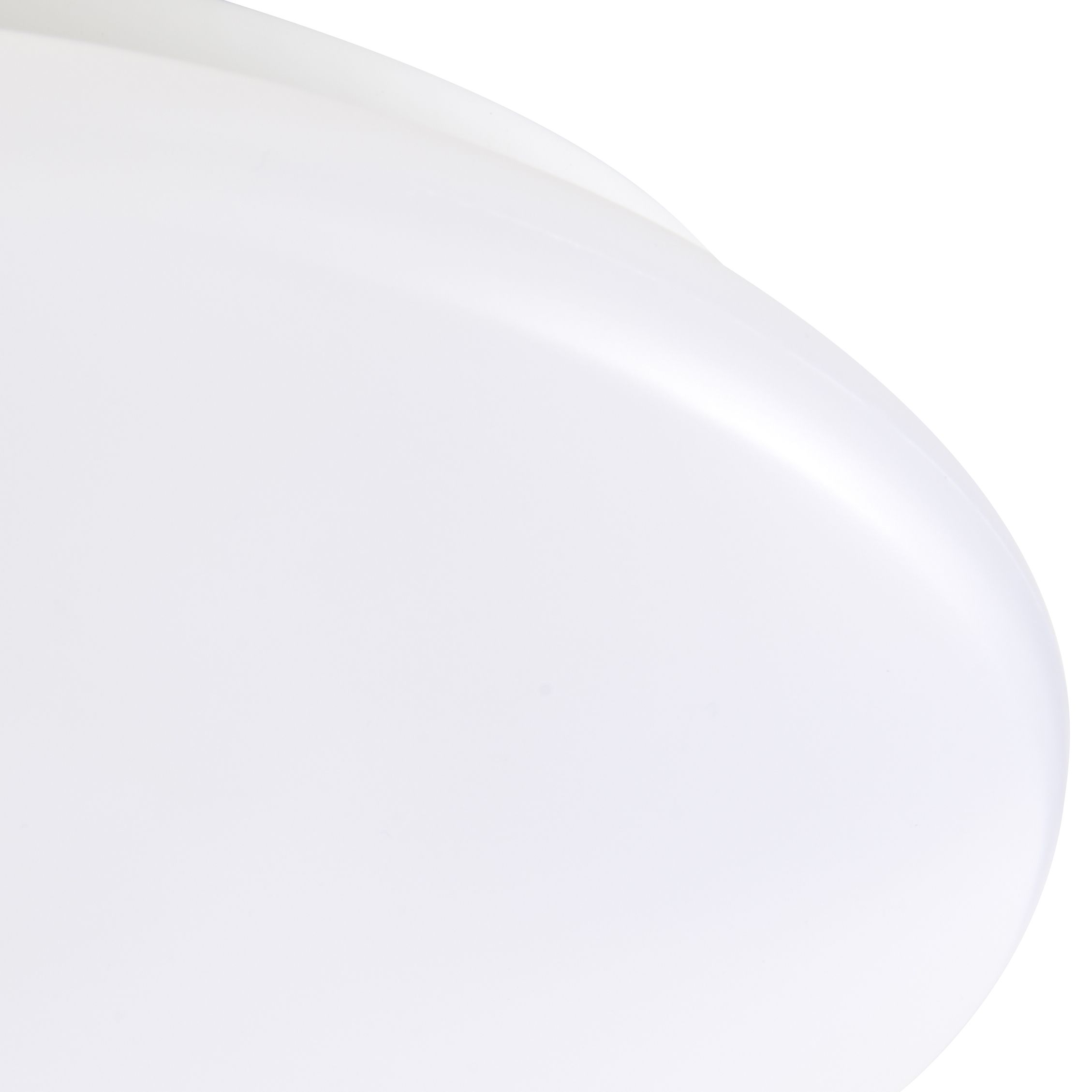 GoodHome Dea Round Brushed Metal & plastic White LED Ceiling light
