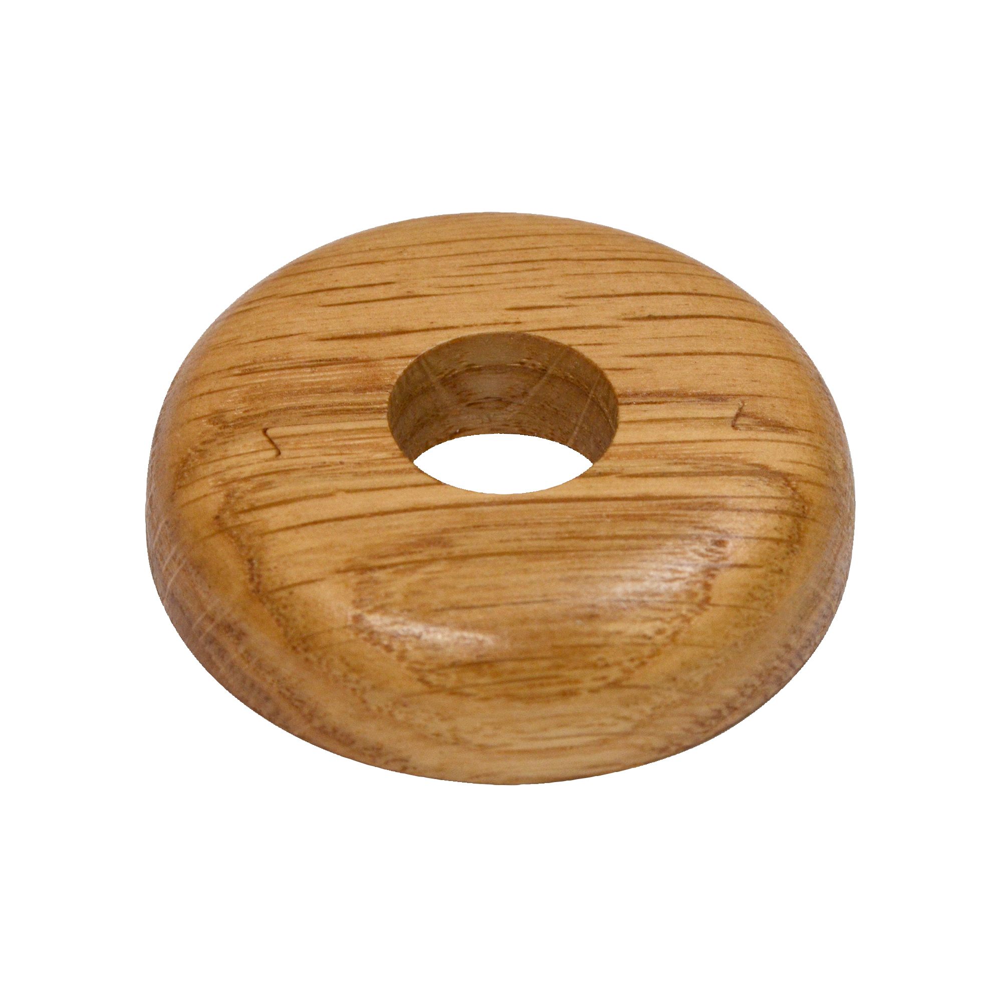 GoodHome DECOR 275 Wooden Oak effect Pipe collar (Dia)16mm, Pack of 2