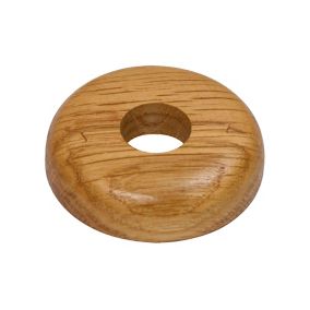 GoodHome DECOR 275 Wooden Oak effect Pipe collar (Dia)16mm, Pack of 2