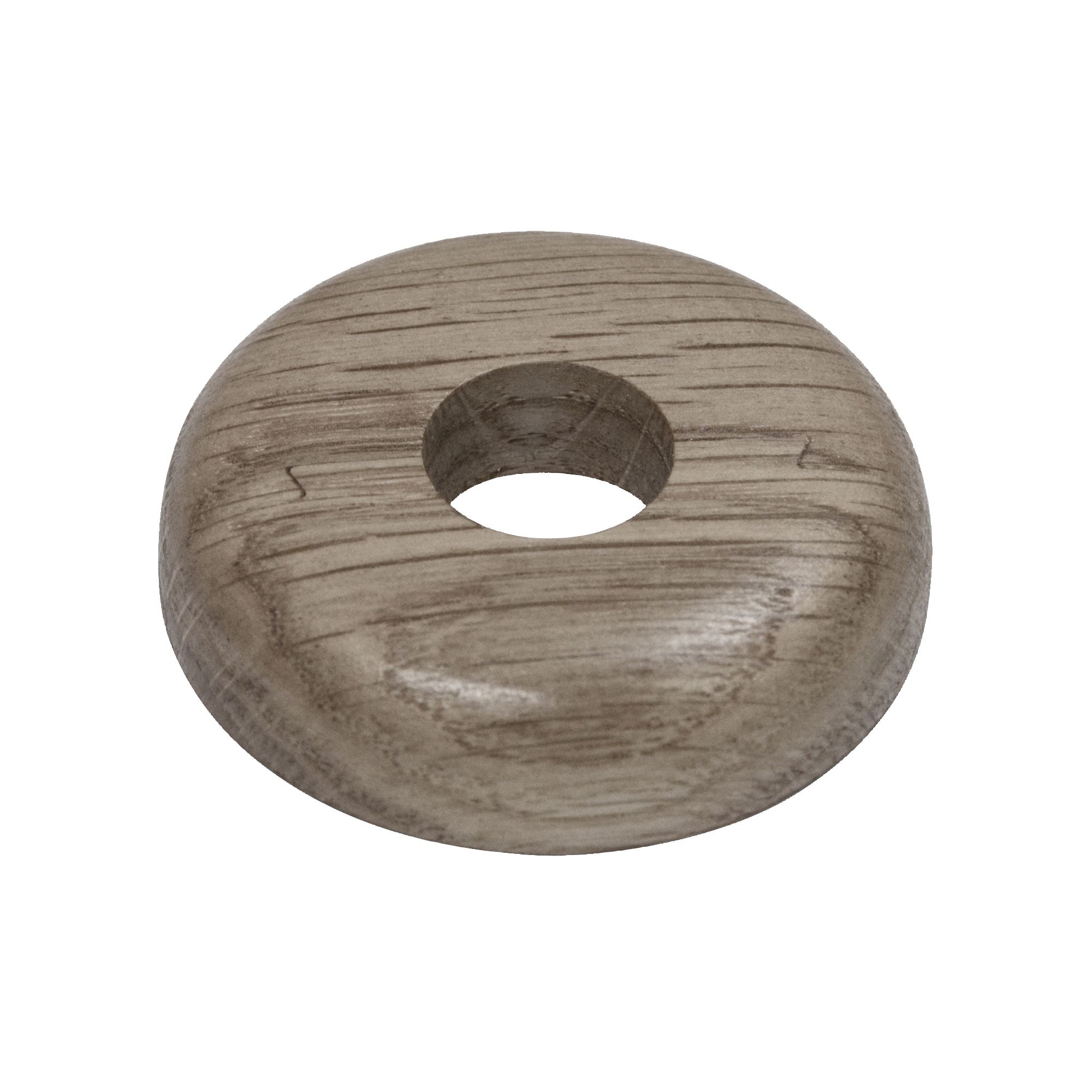 GoodHome DECOR 75 Wooden Grey Pipe collar (Dia)16mm, Pack of 2 DIY at B&Q