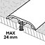 GoodHome DECOR105 White Concrete effect Threshold (L)93cm
