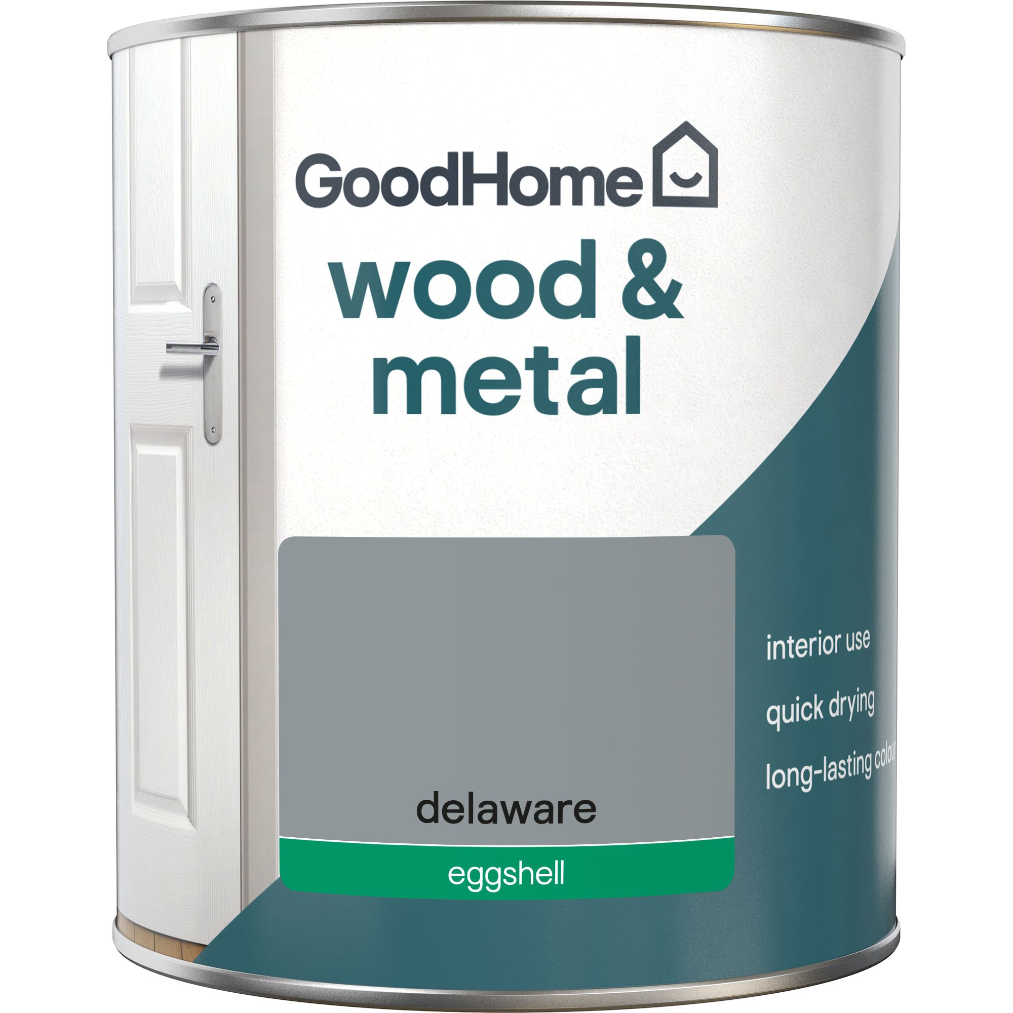 GoodHome Delaware Eggshell Metal & wood paint, 750ml