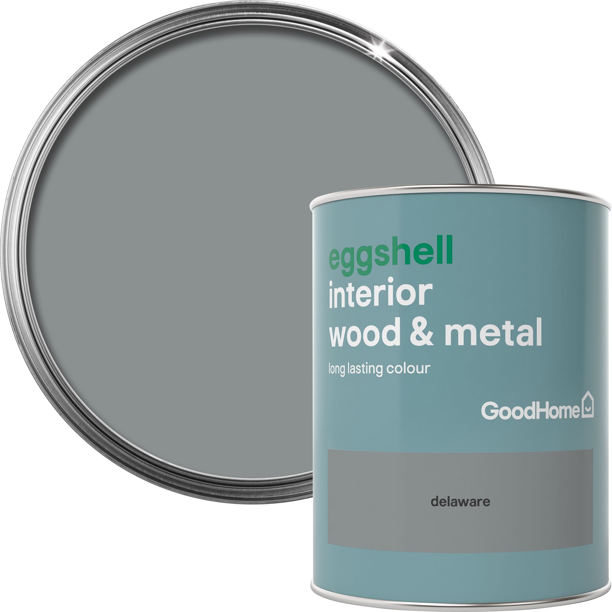 GoodHome Delaware Eggshell Metal & wood paint, 750ml